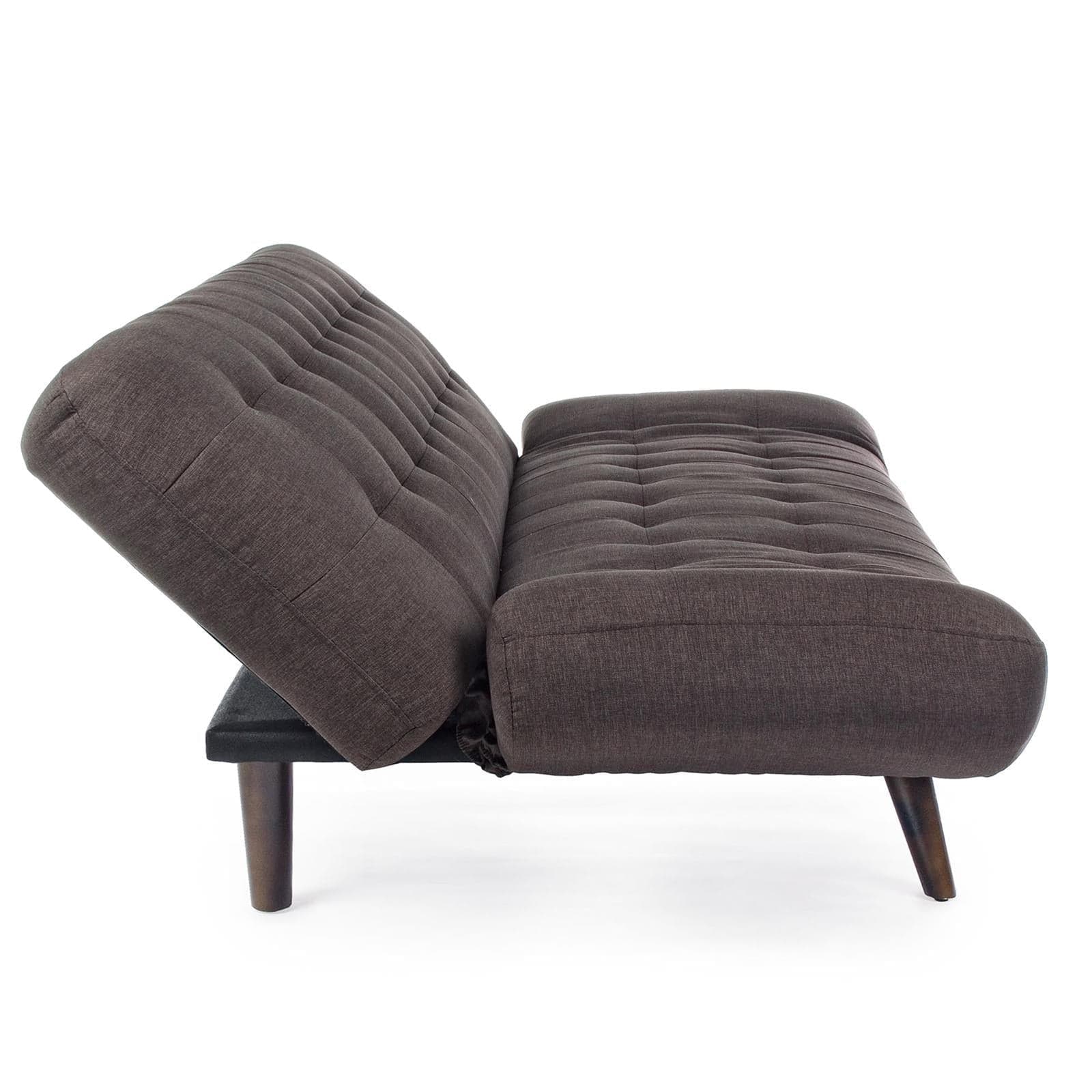 Divano letto 3 posti "Dive" marrone in tessuto con braccioli regolabili Casa e cucina/Arredamento/Soggiorno/Divani Decor Space - Altamura, Commerciovirtuoso.it