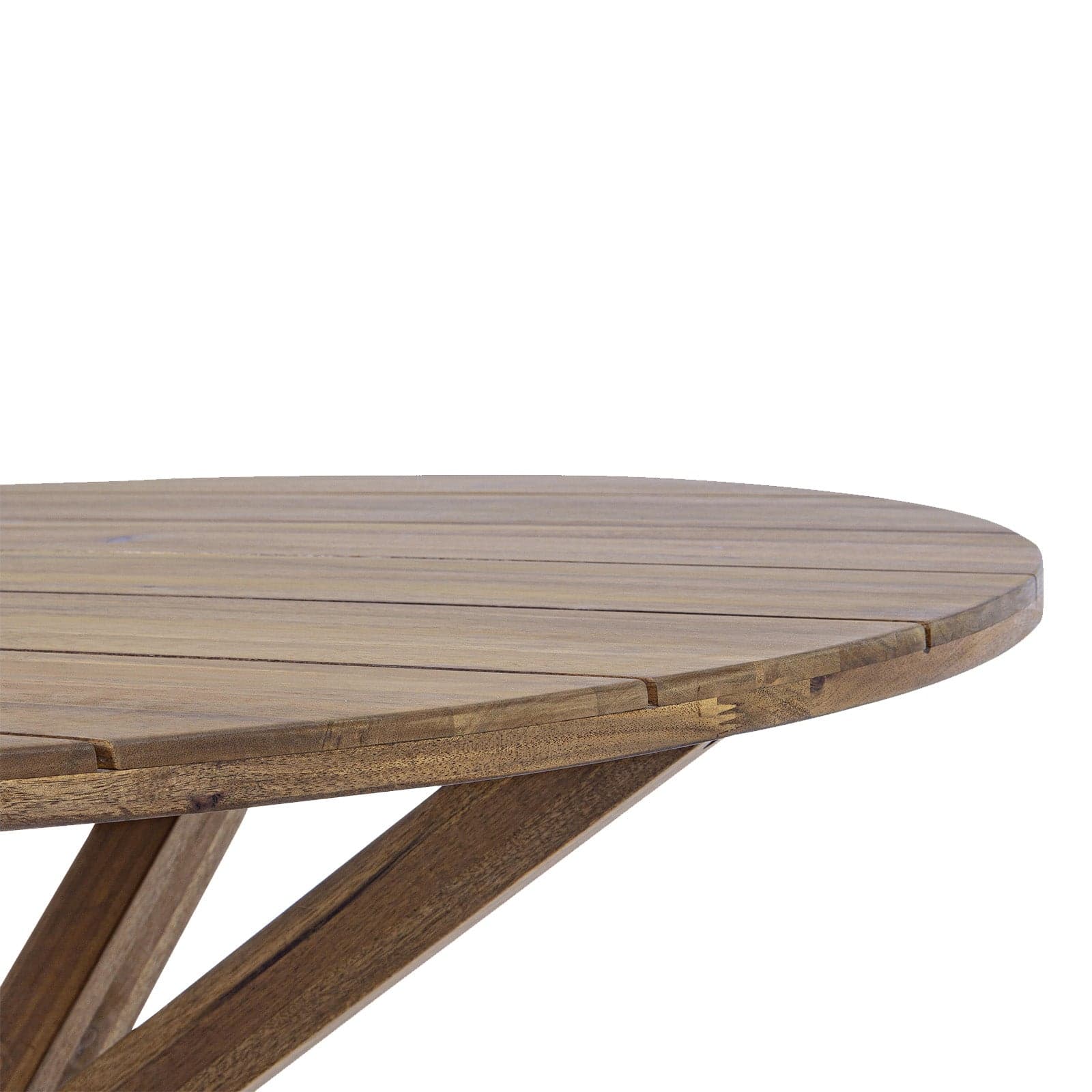Tavolo tondo moderno in legno di Acacia "Dublino" da giardino per esterno in Tavoli standard Decor Space - Altamura, commercioVirtuoso.it