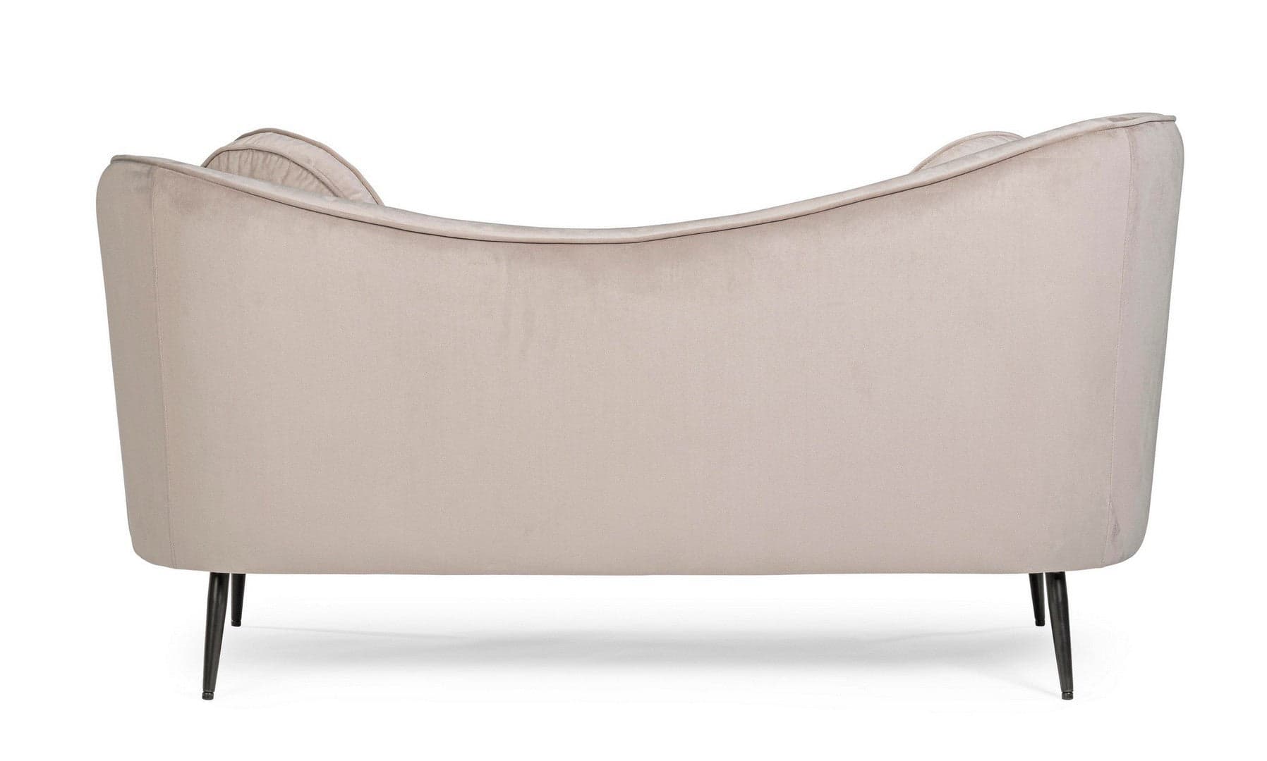 Divano in velluto 2 posti "Candis" con piedi neri 163 cm in Divani Decor Space - Altamura, commercioVirtuoso.it