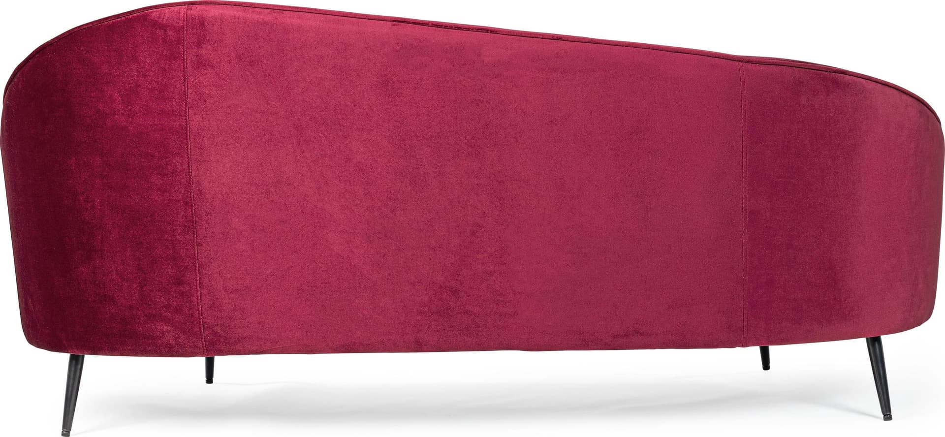 Divano in velluto vino 2 posti "Seraphin" conchiglia con piedi neri 183 cm Casa e cucina/Arredamento/Soggiorno/Divani Decor Space - Altamura, Commerciovirtuoso.it
