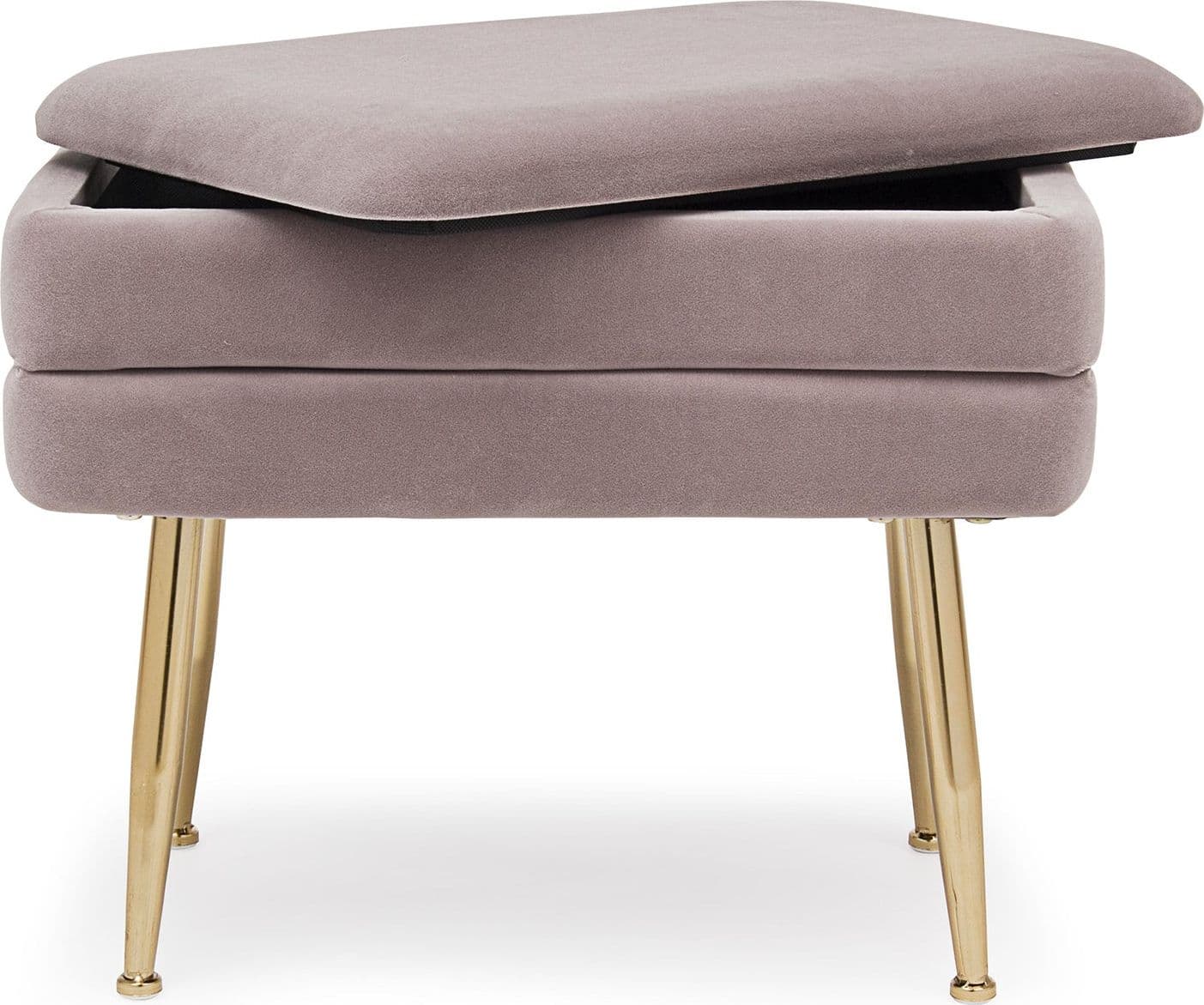 Panca singola contenitore in velluto "Pavlina" gambe in acciaio per camera da letto in Poltrone Decor Space - Altamura, commercioVirtuoso.it