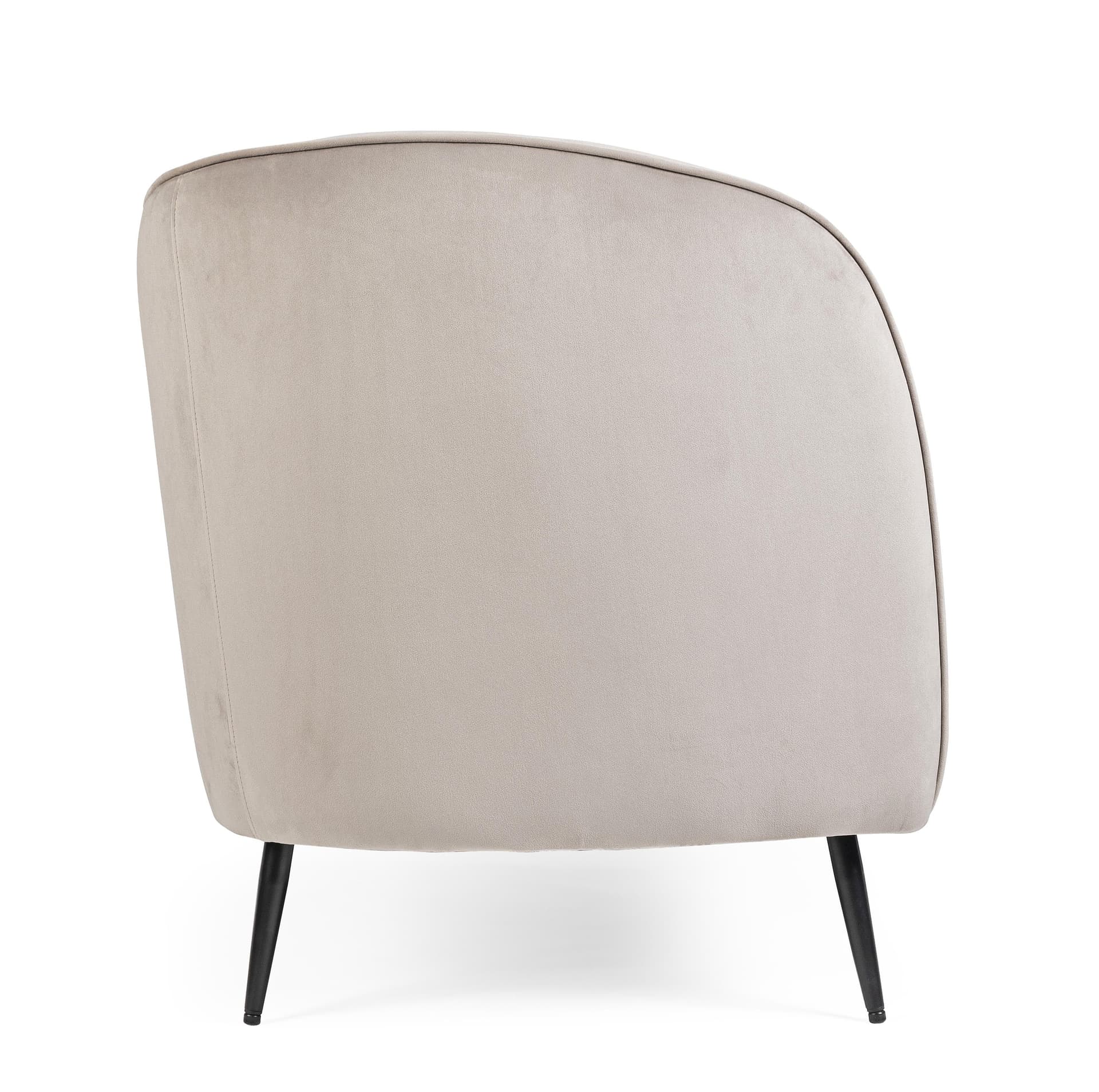 Divano in velluto Grigio chiaro 2 posti "Candis" con piedi neri 163 cm in Divani Decor Space - Altamura, commercioVirtuoso.it
