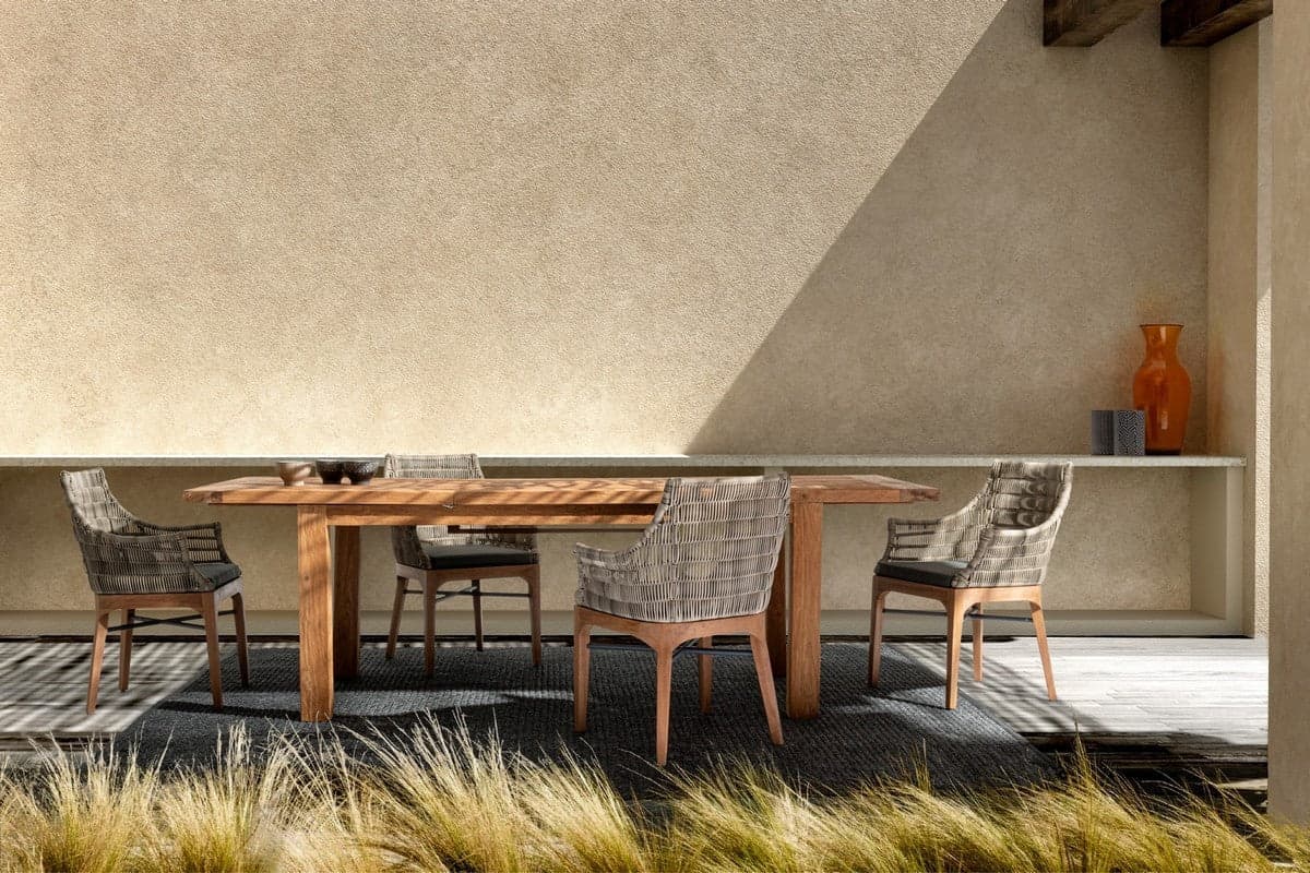 Tavolo allungabile "Bounty" in legno di Teak Riciclato da giardino 180/250 x 100 cm in Tavoli standard Decor Space - Altamura, commercioVirtuoso.it