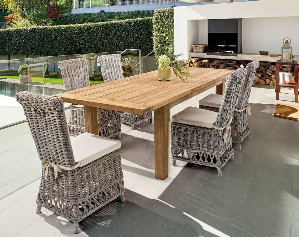 Tavolo allungabile "Bounty" in legno di Teak Riciclato da giardino 180/250 x 100 cm in Tavoli standard Decor Space - Altamura, commercioVirtuoso.it