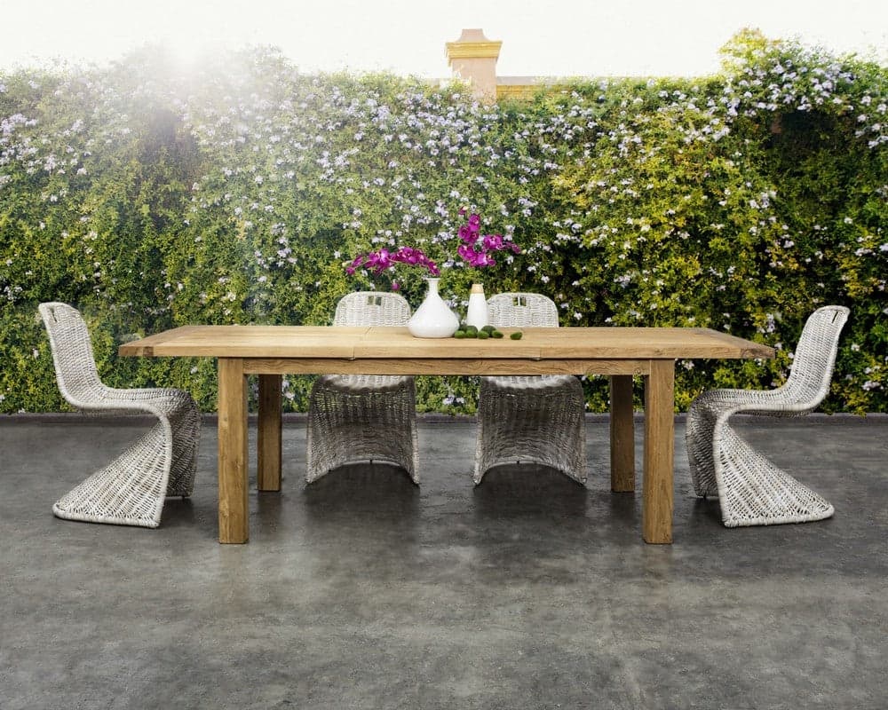 Tavolo allungabile "Bounty" in legno di Teak Riciclato da giardino 180/250 x 100 cm in Tavoli standard Decor Space - Altamura, commercioVirtuoso.it