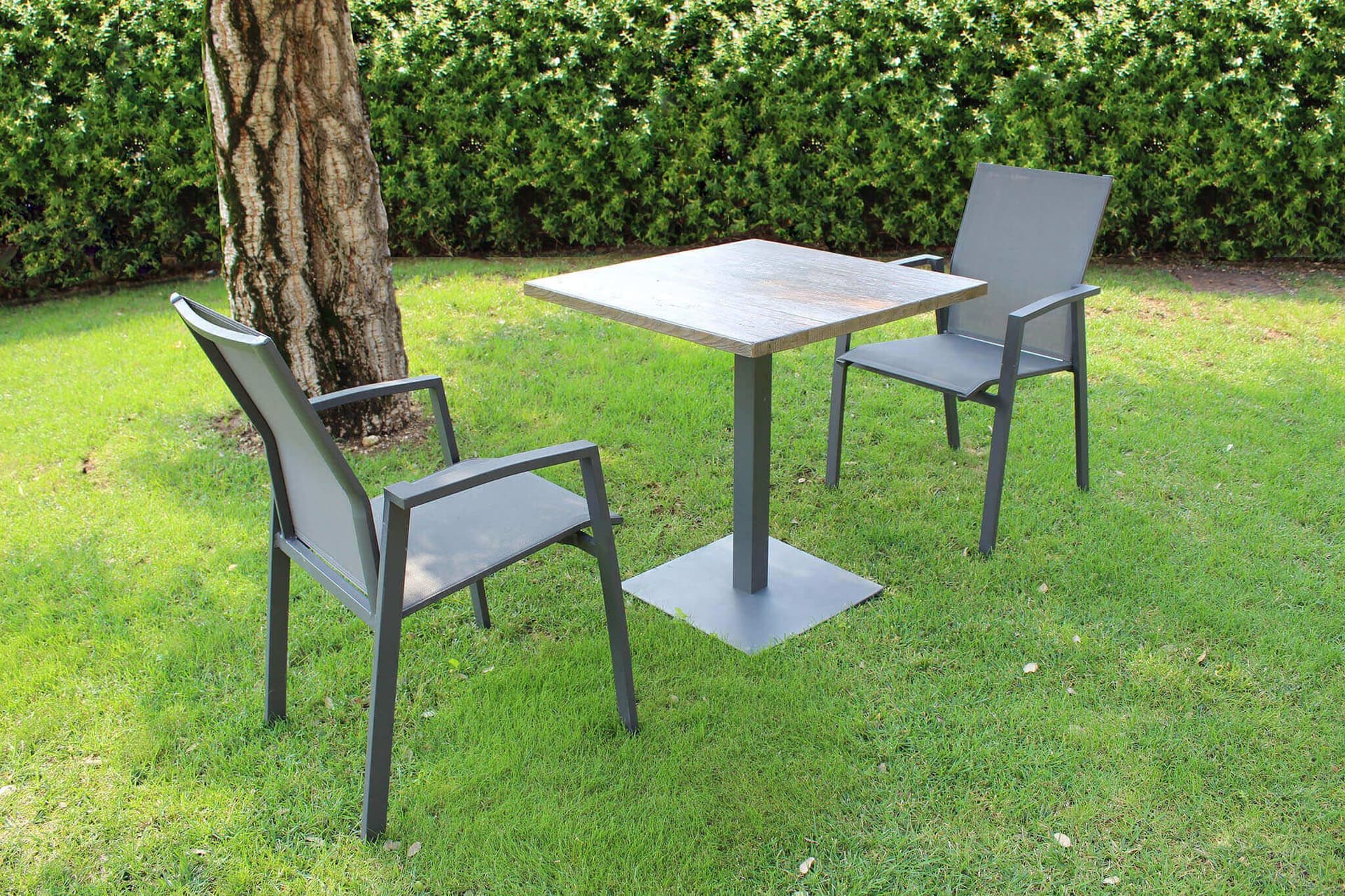 Tavolo Da Bar "paxos" in Acciaio Verniciato Con Piano Effetto Legno Da Giardino 70 X 70 Cm Giardino e giardinaggio/Arredamento da giardino e accessori/Tavoli e tavolini/Tavoli standard Decor Space - Altamura, Commerciovirtuoso.it