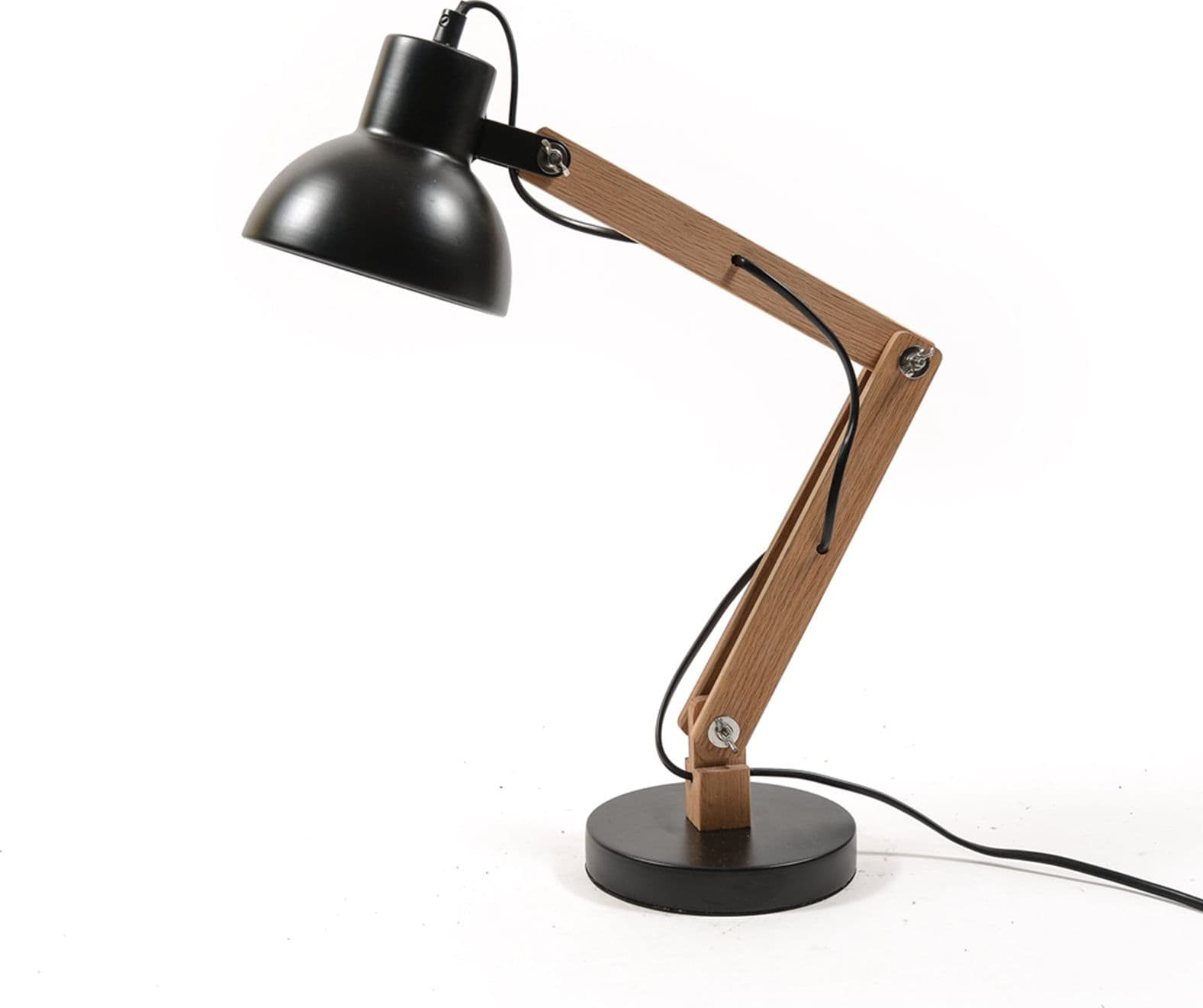 Lampada da scrivania "Vintage" in legno e metallo h 50 cm per ufficio Illuminazione/Illuminazione per interni/Lampade/Lampade da tavolo e abat-jour Decor Space - Altamura, Commerciovirtuoso.it
