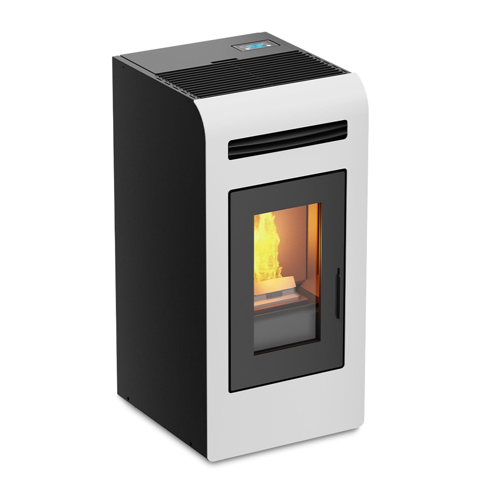 Stufa a pellet 14 kw Canalizzata "Cayenne" per ambienti moderni h 102 cm in Stufe a pellet Decor Space - Altamura, commercioVirtuoso.it