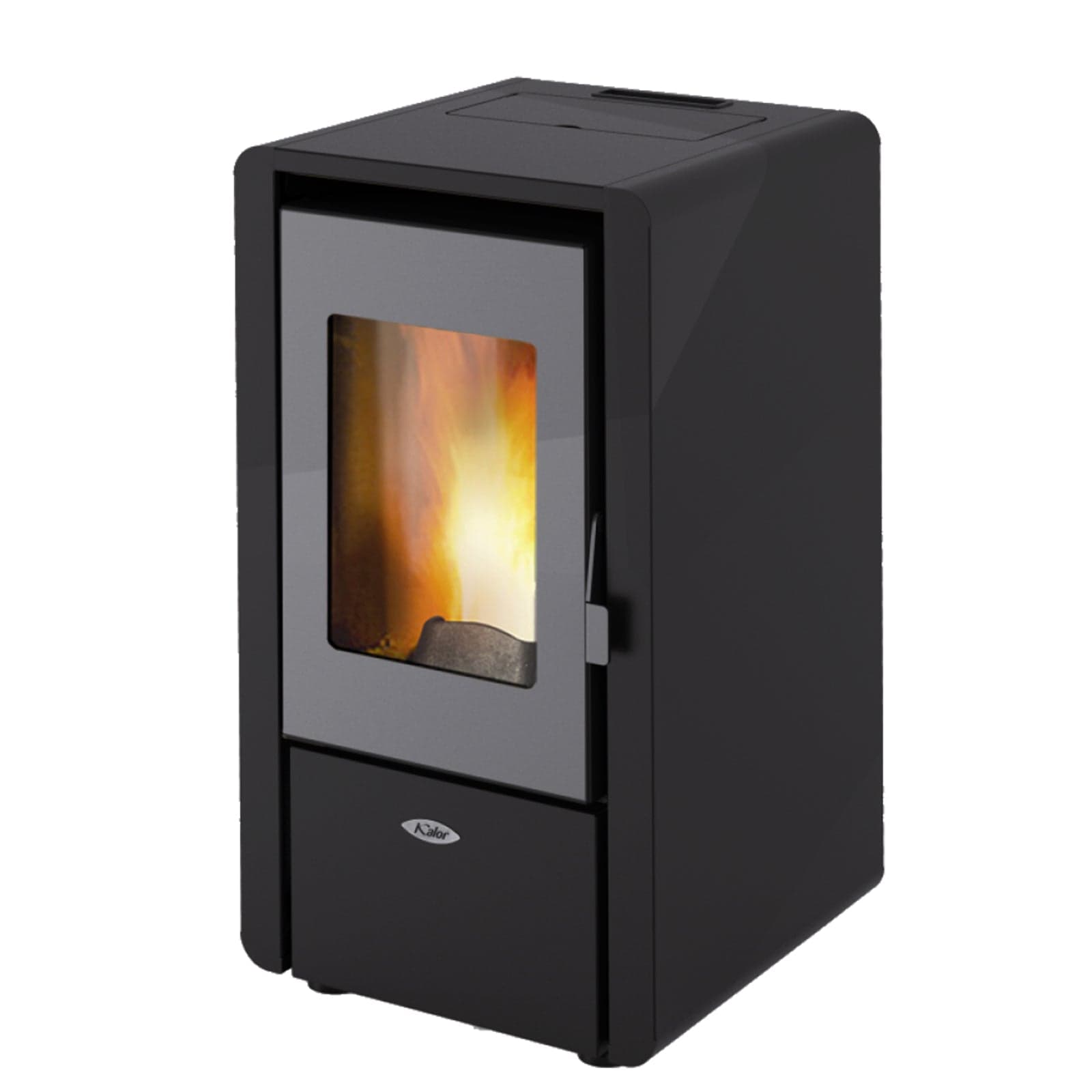 Stufa a pellet 6 kw ventilata "Petit" per ambienti moderni h 77 cm in Stufe a pellet Decor Space - Altamura, commercioVirtuoso.it