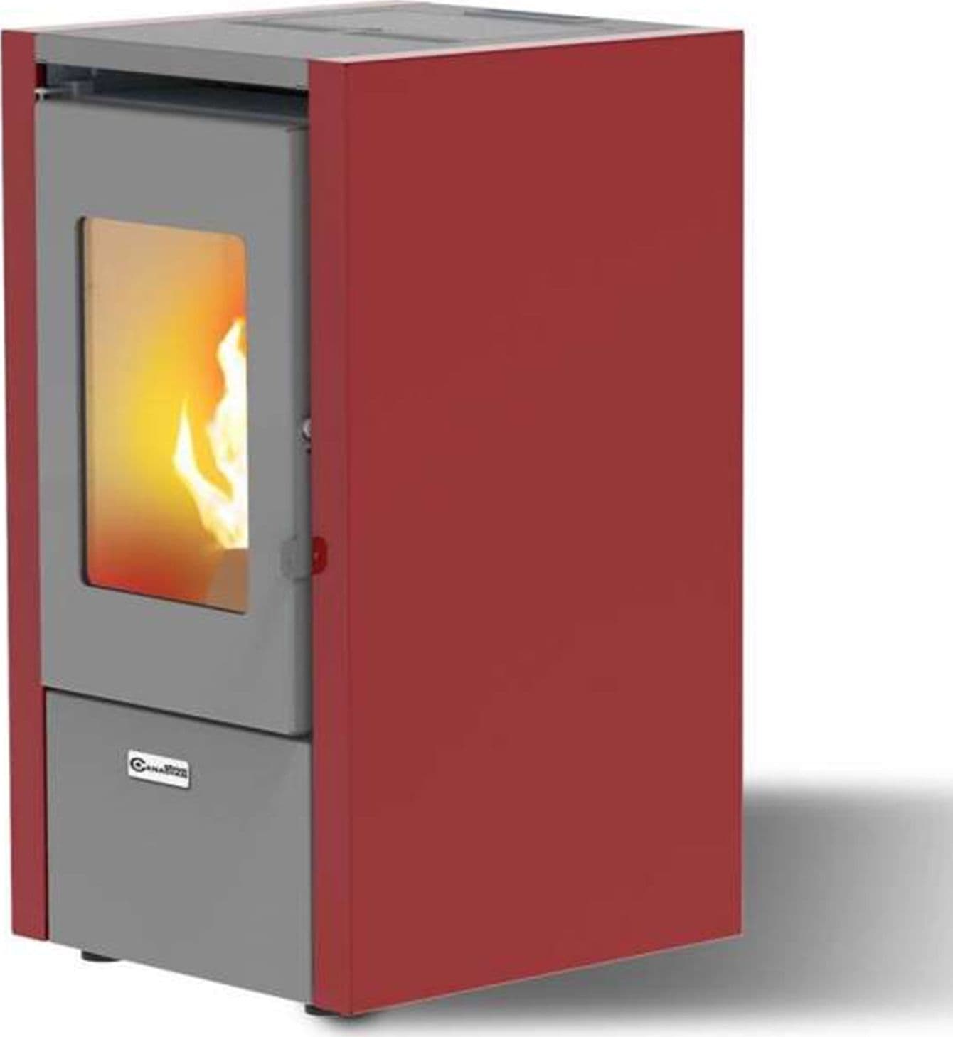 Stufa a pellet 6 kw ventilata "Petit" per ambienti moderni h 77 cm in Stufe a pellet Decor Space - Altamura, commercioVirtuoso.it