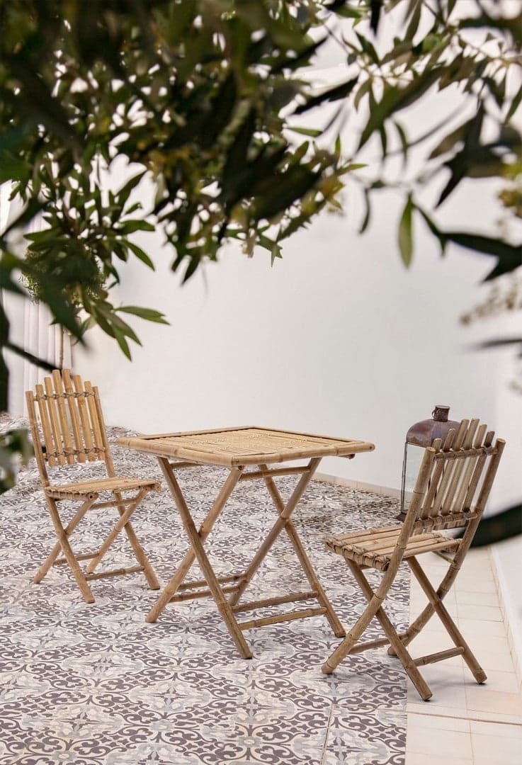 Set 2 Sedie Pieghevoli "joyce" in Bamboo per Giardino E Veranda Giardino e giardinaggio/Arredamento da giardino e accessori/Sedie/Sedie per tavolo da giardino Decor Space - Altamura, Commerciovirtuoso.it