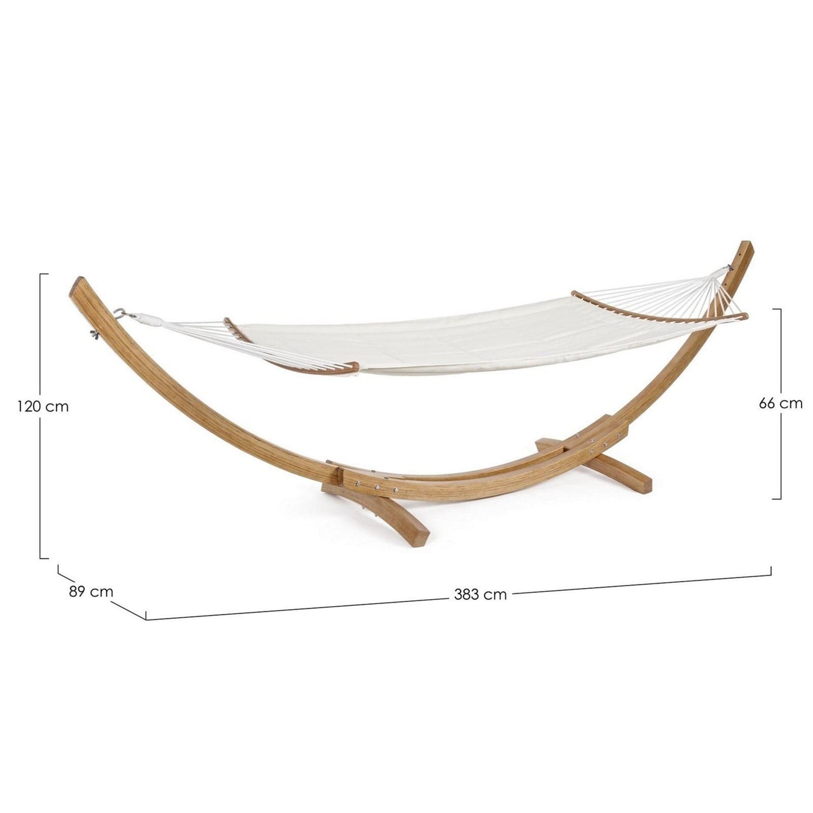 Amaca Luxory matrimoniale con struttura in legno da esterno per giardino in Amache Decor Space - Altamura, commercioVirtuoso.it