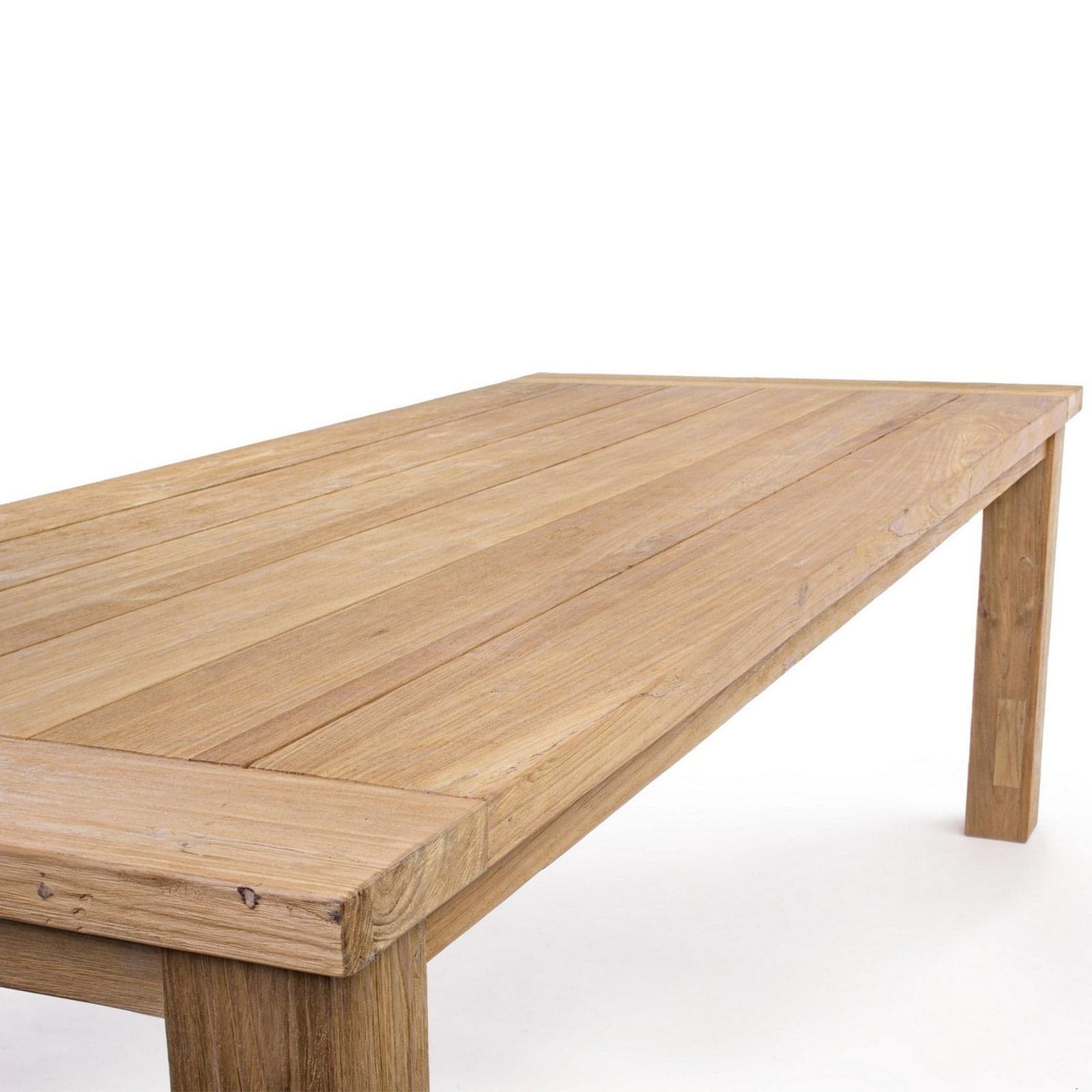 Tavolo "Bounty" fisso in legno di Teak Riciclato da giardino 240 x 100 cm in Tavoli standard Decor Space - Altamura, commercioVirtuoso.it