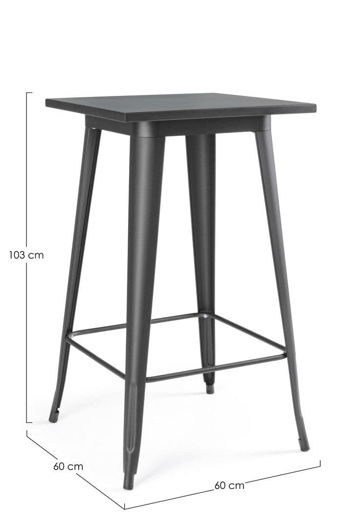 Tavolo quadrato da bar Minnesota in acciaio laminato da 103 cm in Tavoli da sala da pranzo Decor Space - Altamura, commercioVirtuoso.it