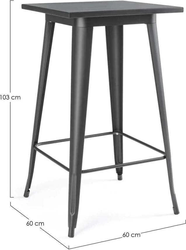Tavolo quadrato da bar Minnesota in acciaio laminato da 103 cm Casa e cucina/Arredamento/Sala da pranzo/Tavoli da sala da pranzo Decor Space - Altamura, Commerciovirtuoso.it