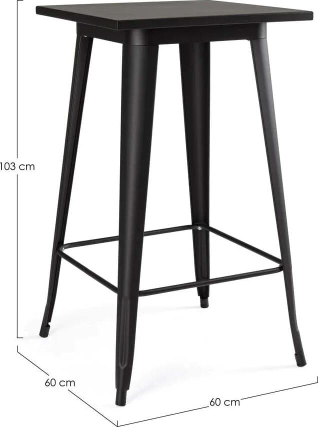 Tavolo quadrato da bar Minnesota in acciaio laminato da 103 cm Casa e cucina/Arredamento/Sala da pranzo/Tavoli da sala da pranzo Decor Space - Altamura, Commerciovirtuoso.it