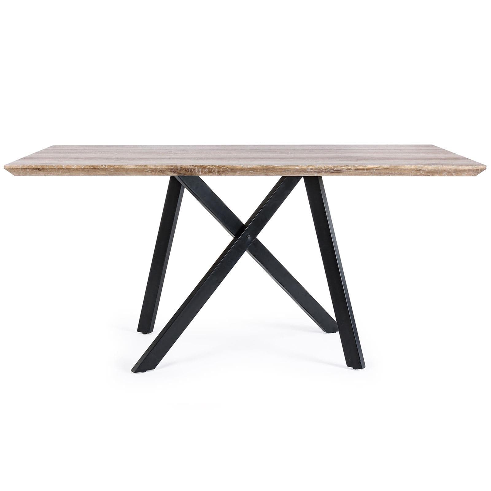 Tavolo in legno "Zeno" da pranzo per interno da 160 cm arredamento cucina e soggiorno in Tavoli da sala da pranzo Decor Space - Altamura, commercioVirtuoso.it