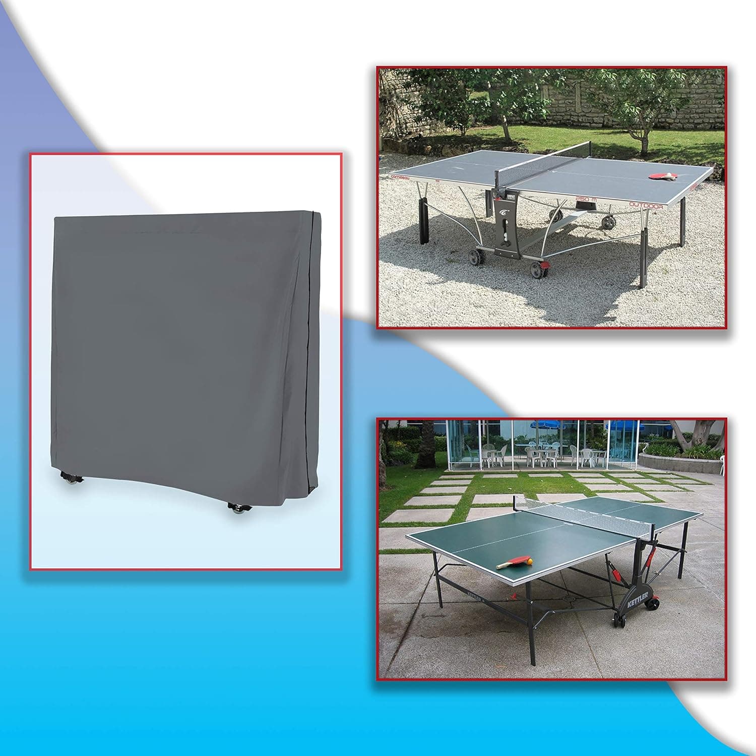 Telo di protezione "Cover" per tavoli da Ping-Pong idrorepellente da esterno 190 x h 175 cm in Coperture per set arredo giardino Decor Space - Altamura, commercioVirtuoso.it