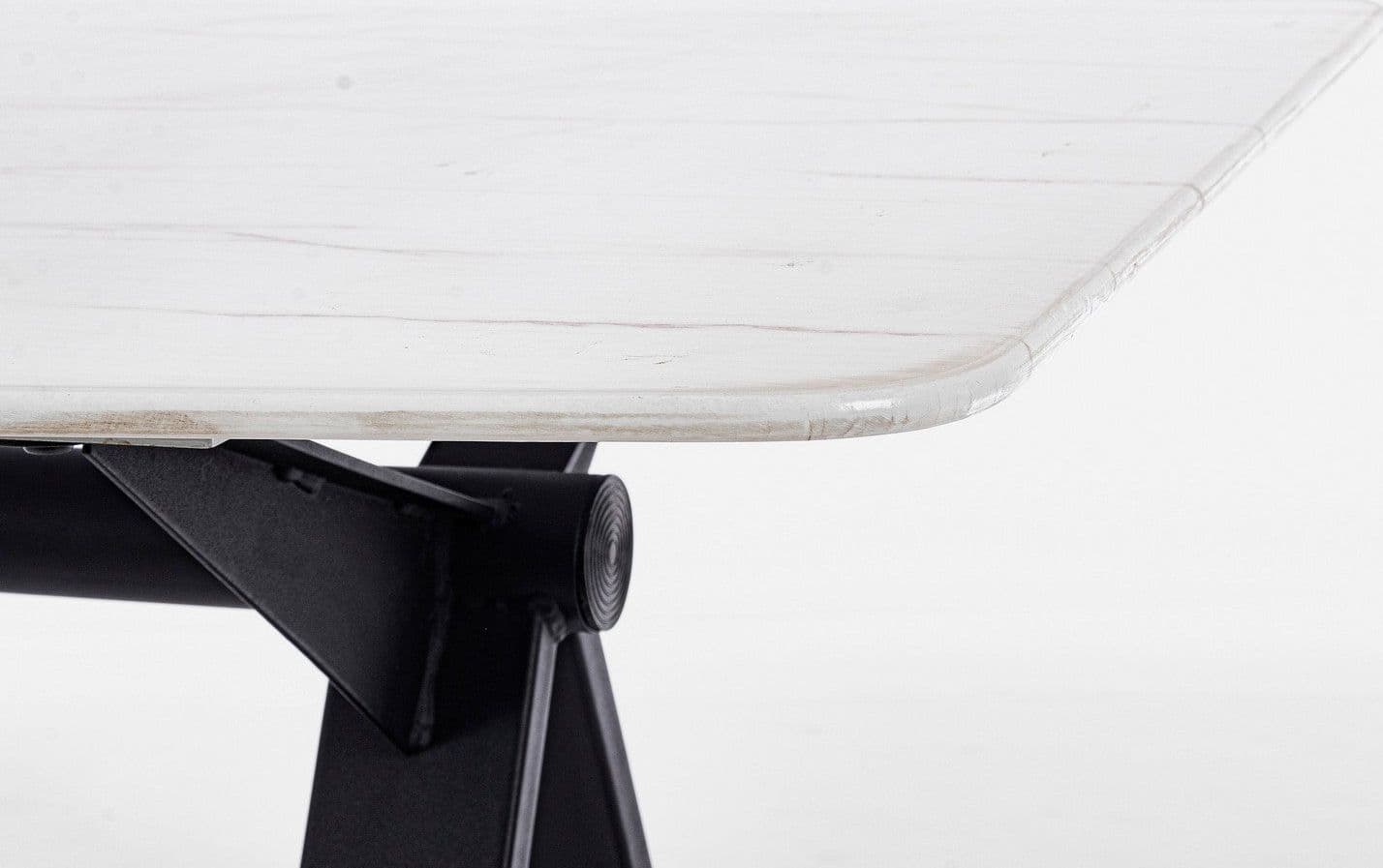 Tavolo Paloma con gambe in acciaio verniciato, top in vetro temperato 160 x 90 cm in Tavoli da sala da pranzo Decor Space - Altamura, commercioVirtuoso.it