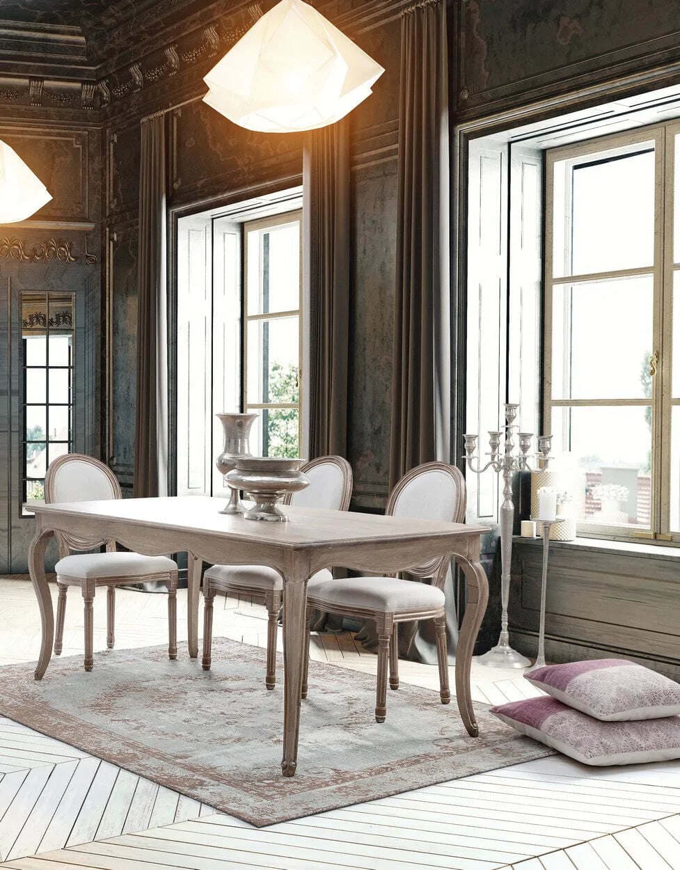 Tavolo Malika rettangolare in legno di mango finitura a base di nitrocellulosa da 175 x 90 cm Casa e cucina/Arredamento/Sala da pranzo/Tavoli da sala da pranzo Decor Space - Altamura, Commerciovirtuoso.it