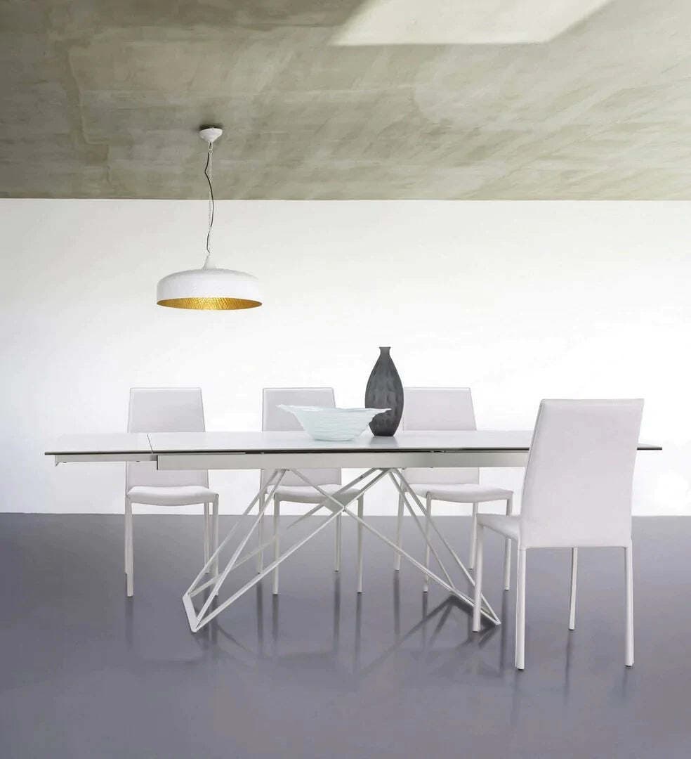Tavolo Quasar allungabile rettangolare con piano in ceramica con supporto in vetro temperato da 160-240 x 90 cm Casa e cucina/Arredamento/Sala da pranzo/Tavoli da sala da pranzo Decor Space - Altamura, Commerciovirtuoso.it