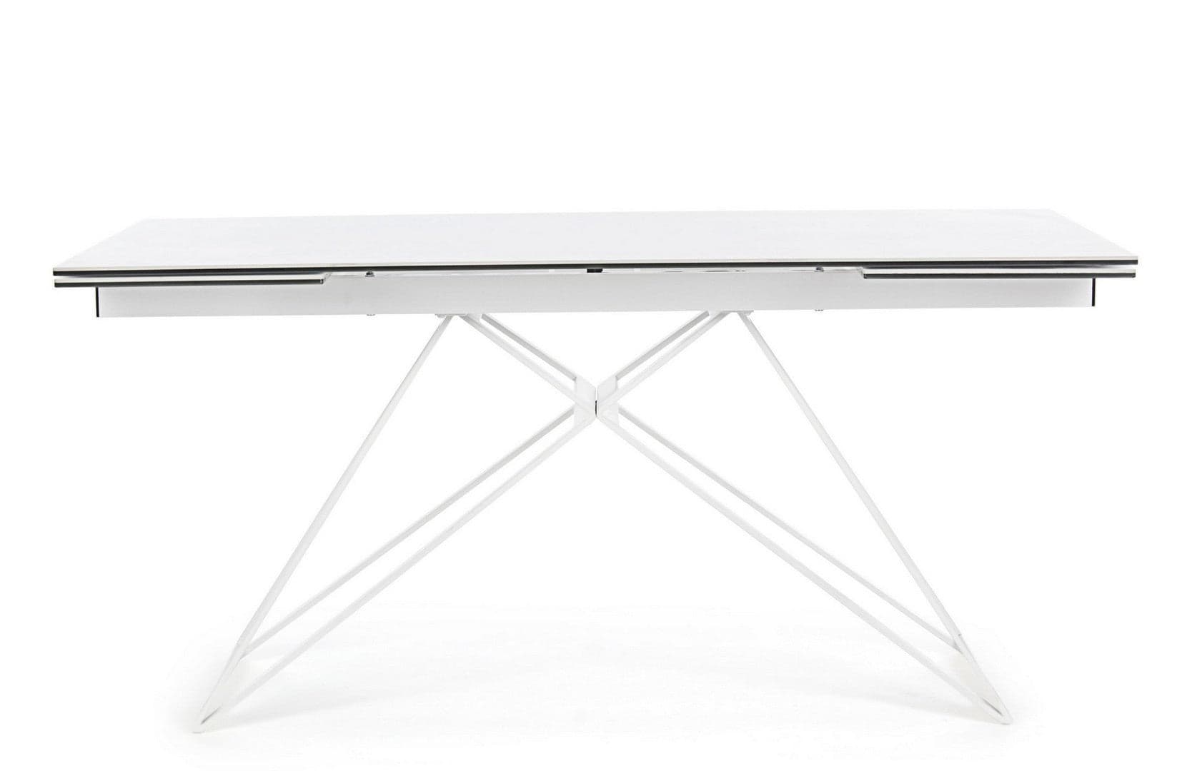 Tavolo Quasar allungabile rettangolare con piano in ceramica con supporto in vetro temperato da 160-240 x 90 cm in Tavoli da sala da pranzo Decor Space - Altamura, commercioVirtuoso.it