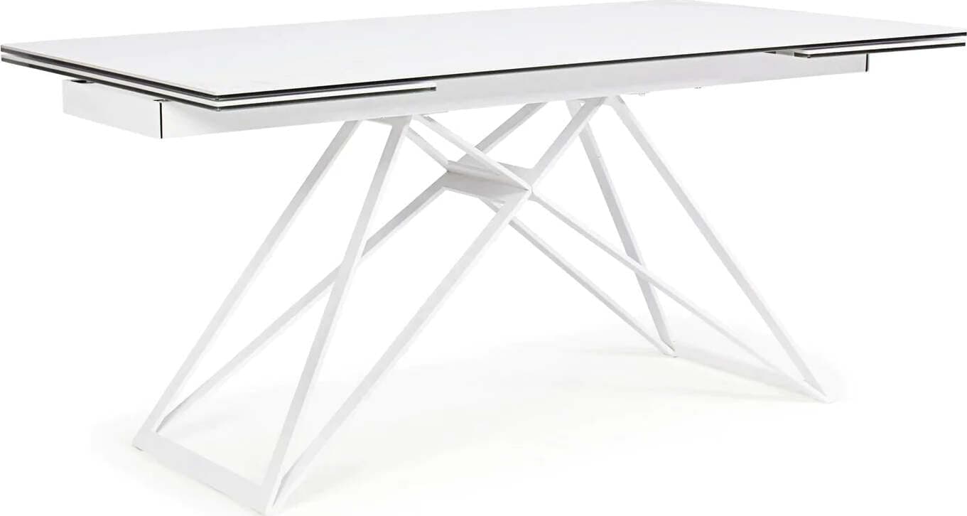 Tavolo Quasar allungabile rettangolare con piano in ceramica con supporto in vetro temperato da 160-240 x 90 cm Casa e cucina/Arredamento/Sala da pranzo/Tavoli da sala da pranzo Decor Space - Altamura, Commerciovirtuoso.it