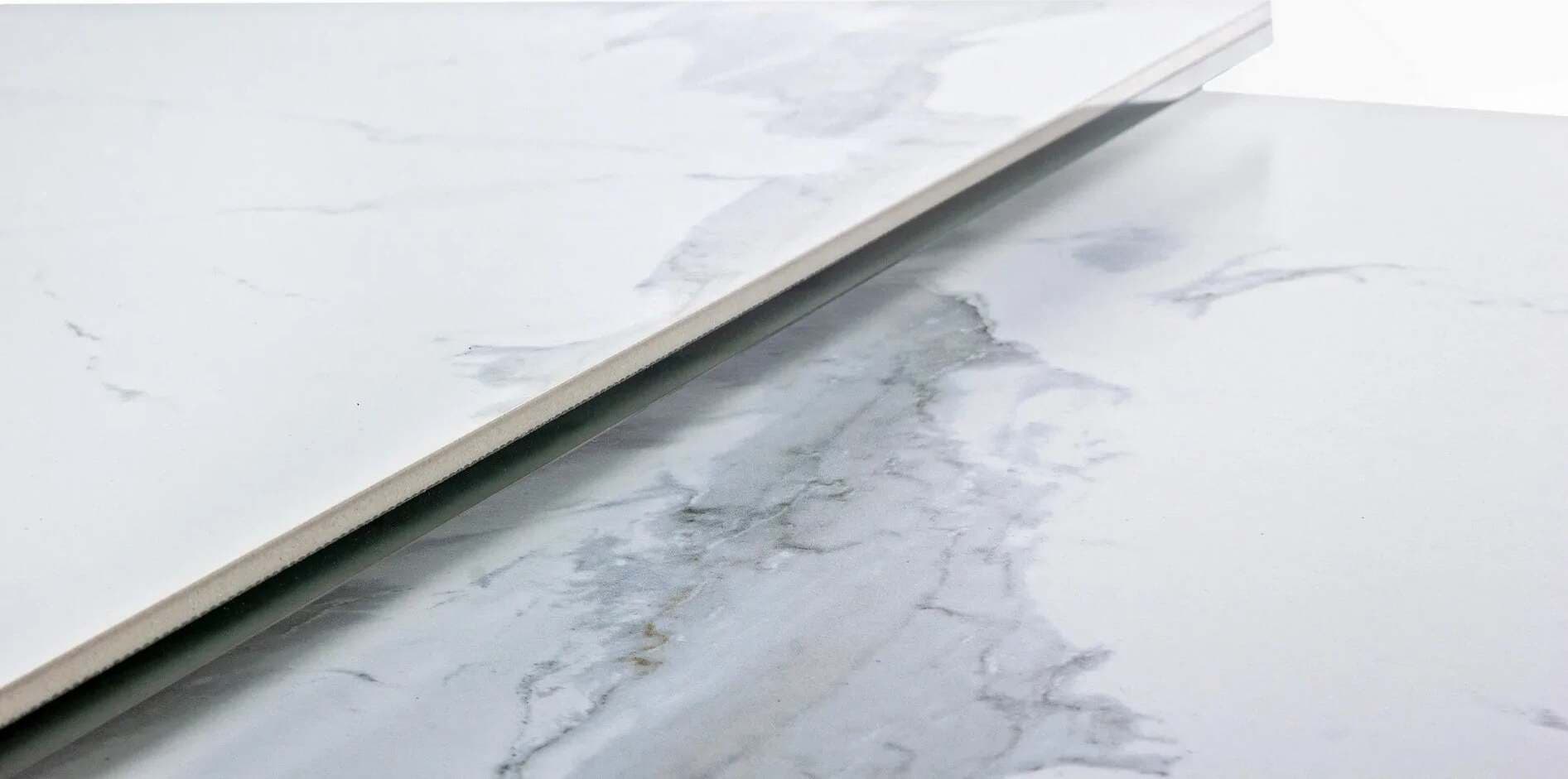Tavolo Quasar allungabile rettangolare con piano in ceramica con supporto in vetro temperato da 160-240 x 90 cm Casa e cucina/Arredamento/Sala da pranzo/Tavoli da sala da pranzo Decor Space - Altamura, Commerciovirtuoso.it