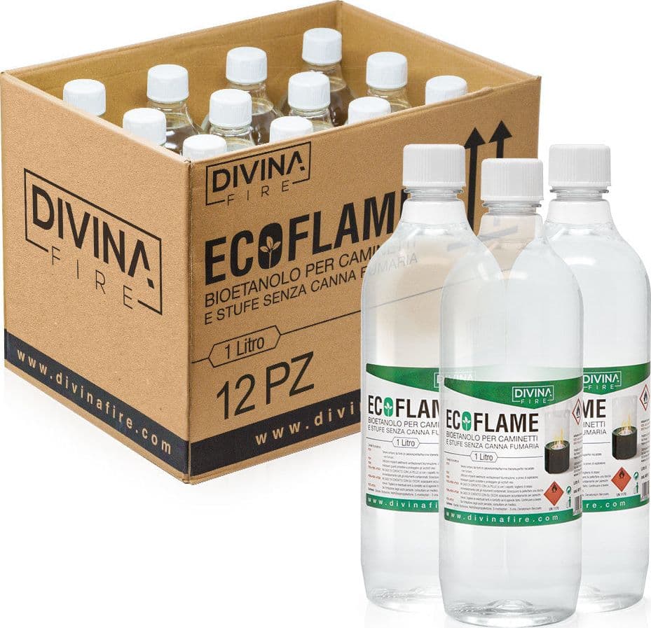 Bioetanolo inodore e antifumo, combustibile Ecologico per biocamino e stufa in Caminetti gel ed etanolo Decor Space - Altamura, commercioVirtuoso.it