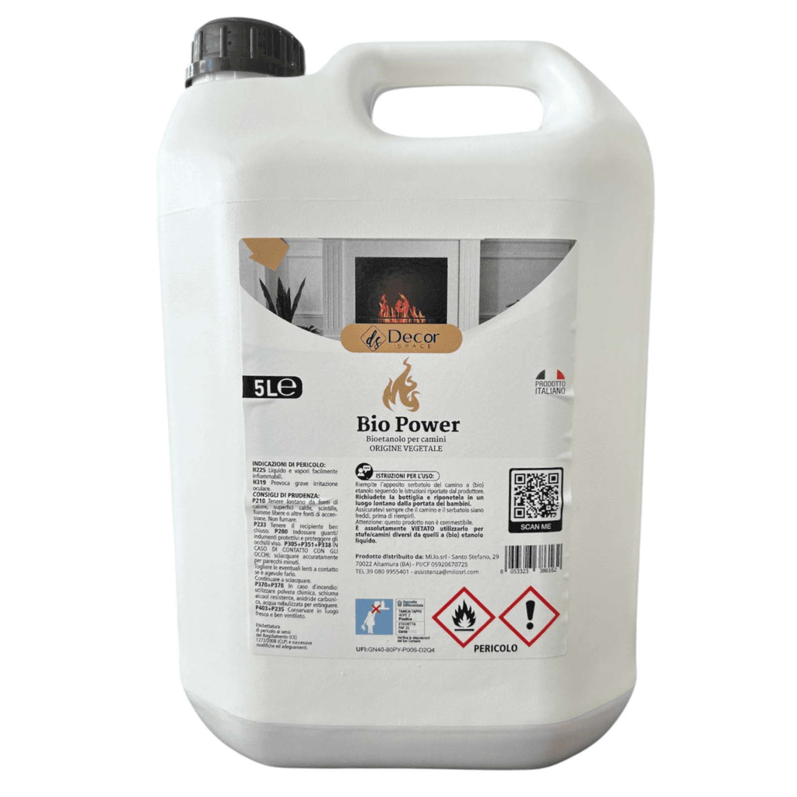 Bioetanolo inodore e antifumo, combustibile Ecologico per biocamino e stufa in Caminetti gel ed etanolo Decor Space - Altamura, commercioVirtuoso.it