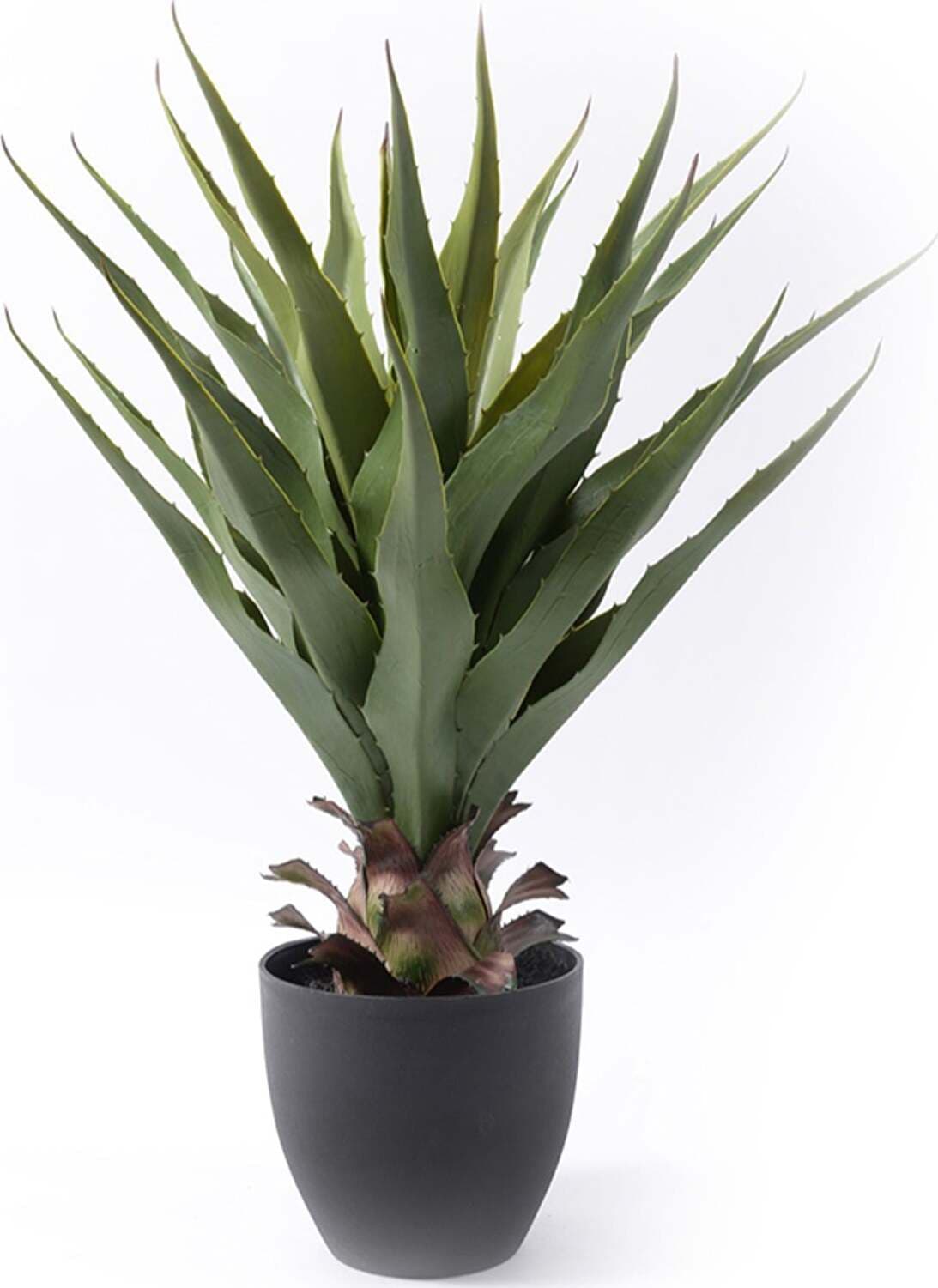 Aloe con vaso, pianta artificiale decorativa verde da 70 cm per interno