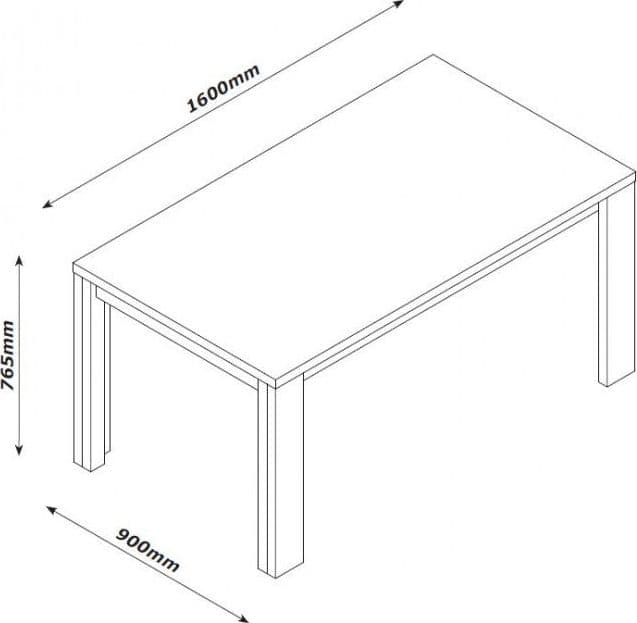 Tavolo moderno in legno "Vittoria" per interno arredamento cucina e soggiorno 160 x 90 cm in Tavoli da sala da pranzo Decor Space - Altamura, commercioVirtuoso.it