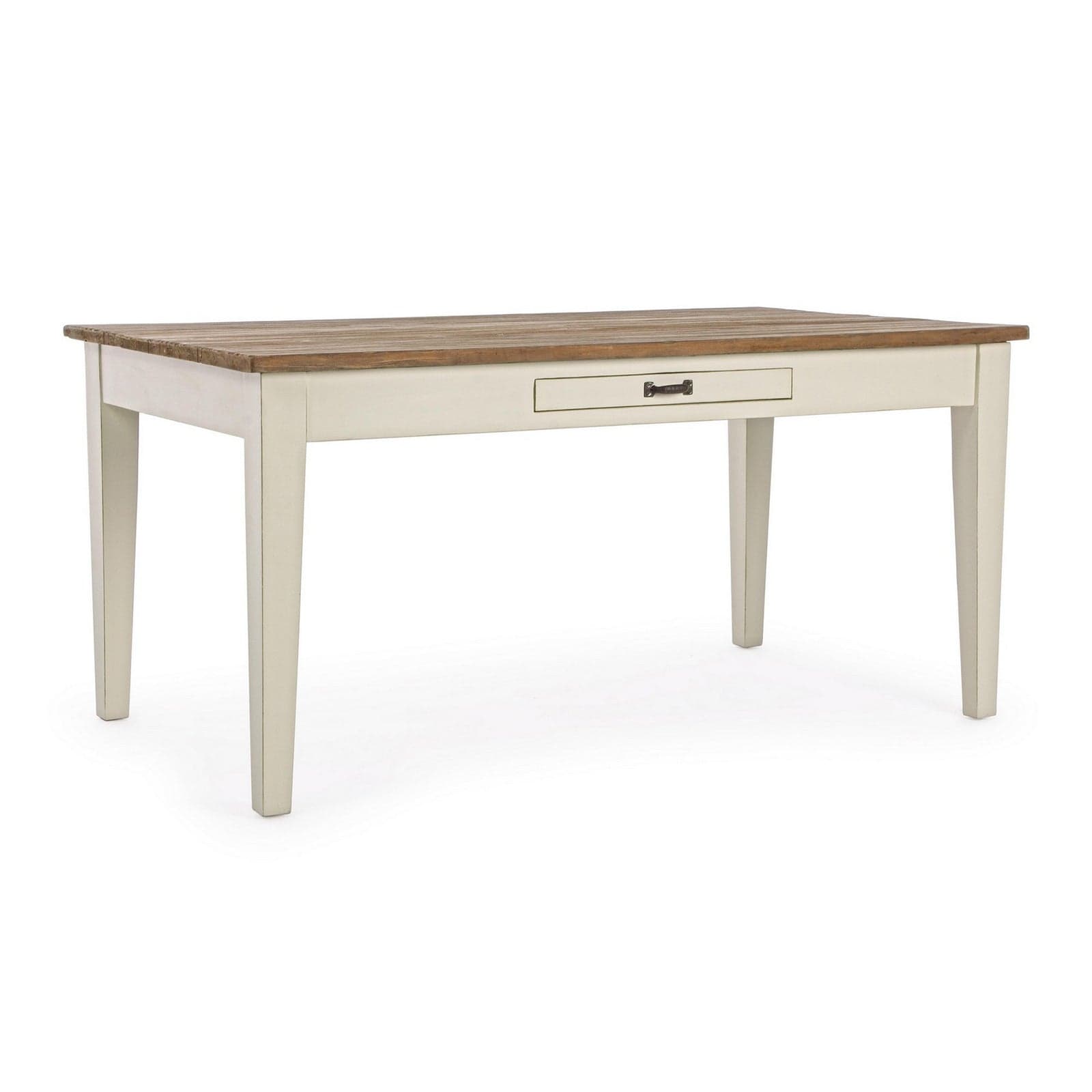 Tavolo rettangolare "Siena" con cassetti, struttura in legno Wadang, piano in teak - 9