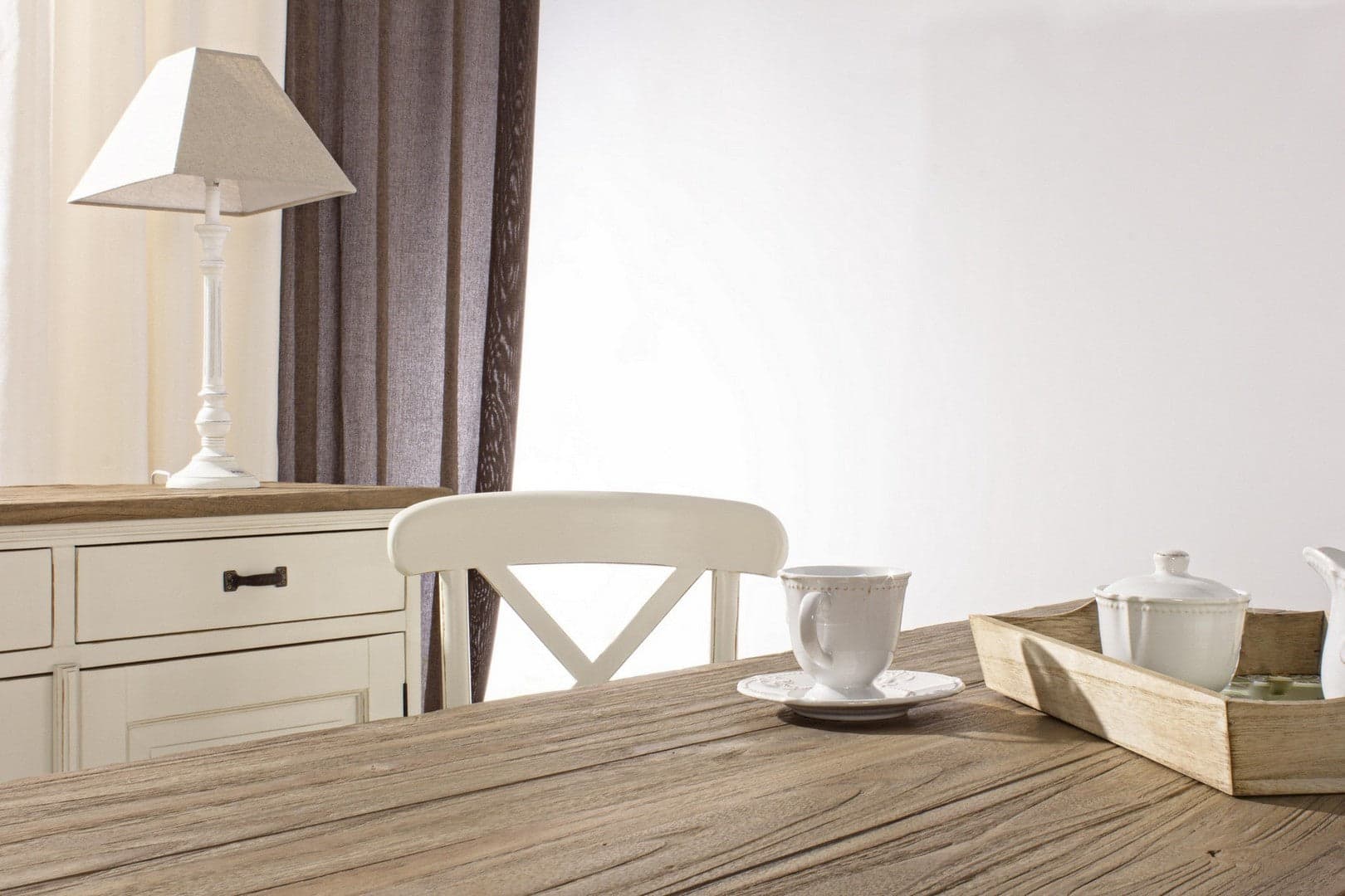 Tavolo rettangolare "Siena" con cassetti, struttura in legno Wadang, piano in teak in Tavoli da sala da pranzo Decor Space - Altamura, commercioVirtuoso.it