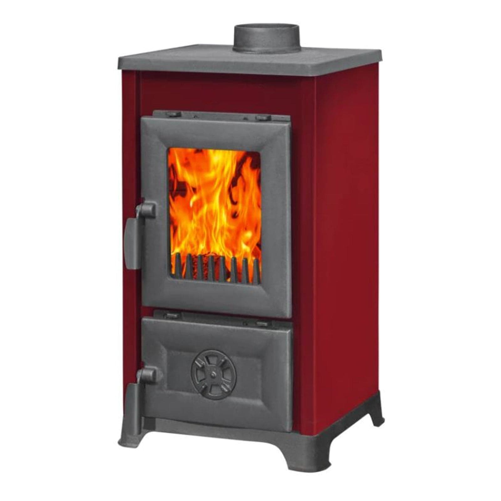 Stufa a legna "Karusel" 6,9 kW in acciaio verniciato caminetto h 80 cm - 3
