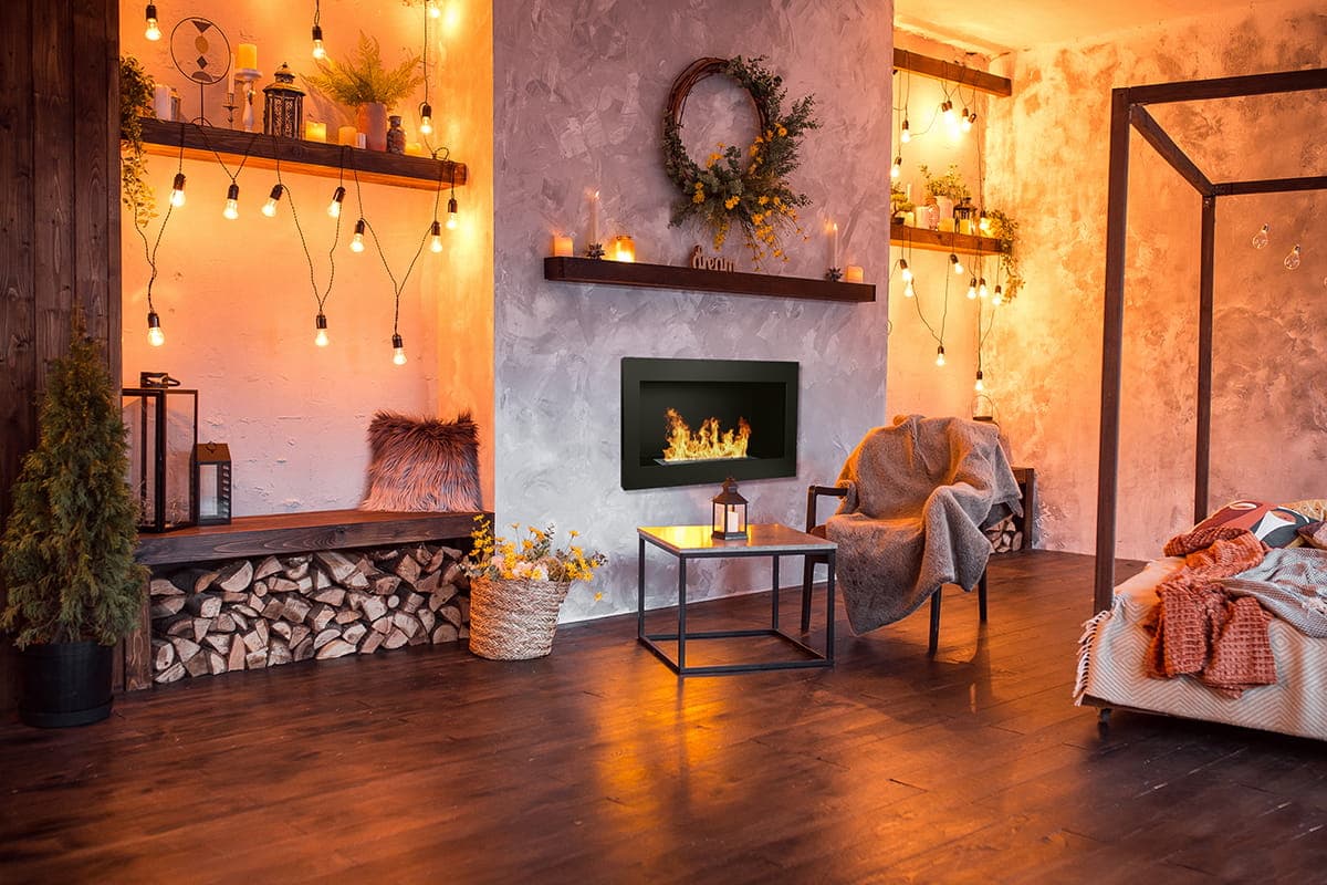 Camino a Bioetanolo da incasso "Lucca" in Acciaio da 2,5 Kw arredamento Moderno 90 cm in Caminetti gel ed etanolo Decor Space - Altamura, commercioVirtuoso.it