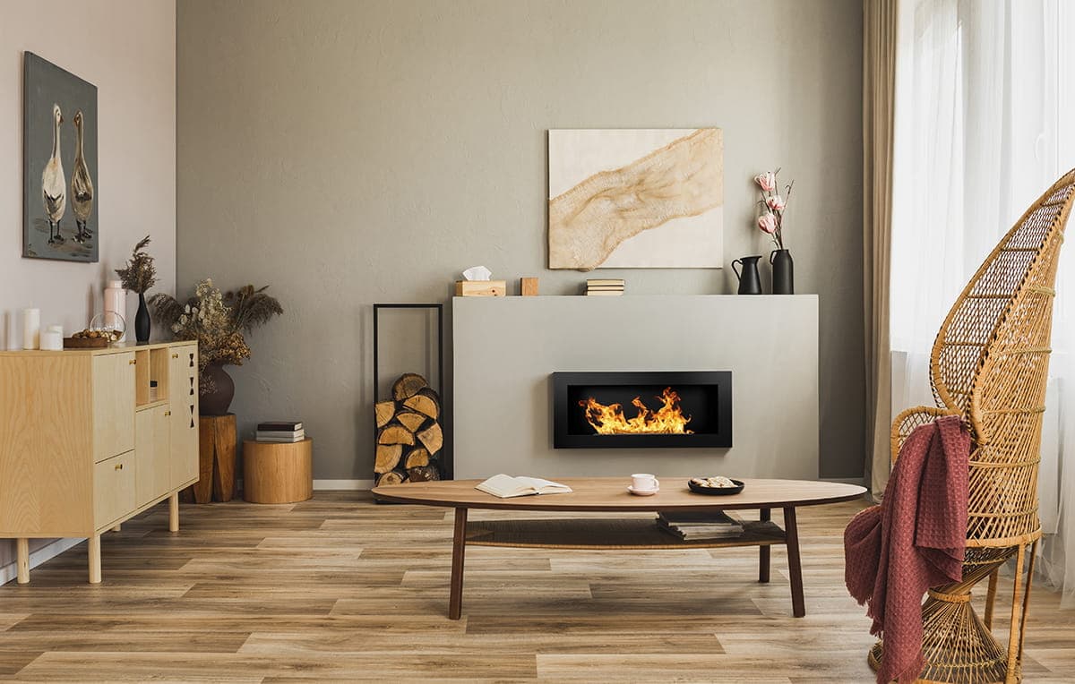 Camino a Bioetanolo da incasso "Lucca" in Acciaio da 2,5 Kw arredamento Moderno 90 cm in Caminetti gel ed etanolo Decor Space - Altamura, commercioVirtuoso.it