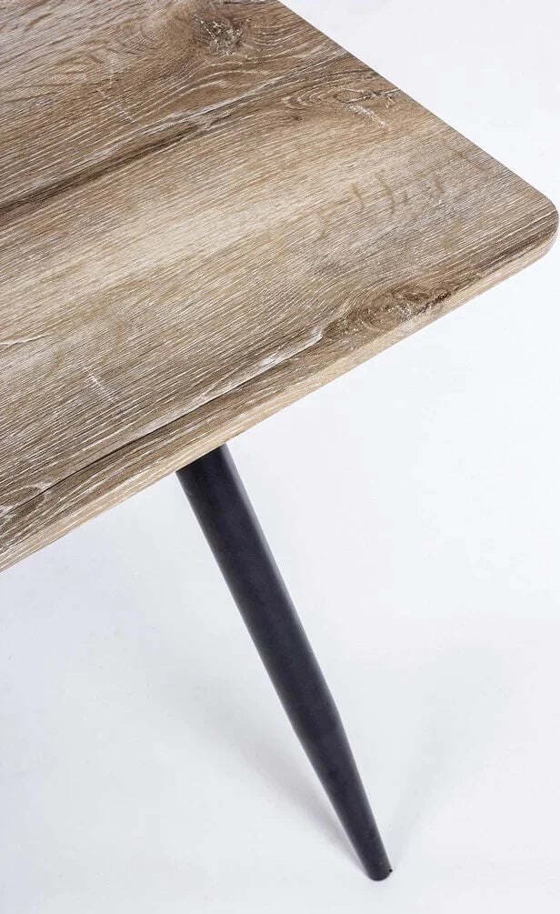 Tavolo rettangolare Omar con gambe in acciaio verniciato, piano in mdf ricoperto Casa e cucina/Arredamento/Sala da pranzo/Tavoli da sala da pranzo Decor Space - Altamura, Commerciovirtuoso.it