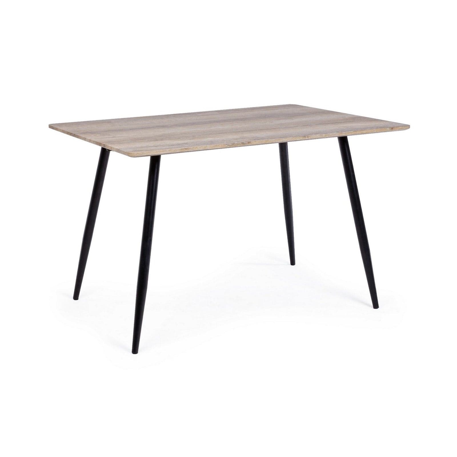 Tavolo rettangolare Omar con gambe in acciaio verniciato, piano in mdf ricoperto in Tavoli da sala da pranzo Decor Space - Altamura, commercioVirtuoso.it