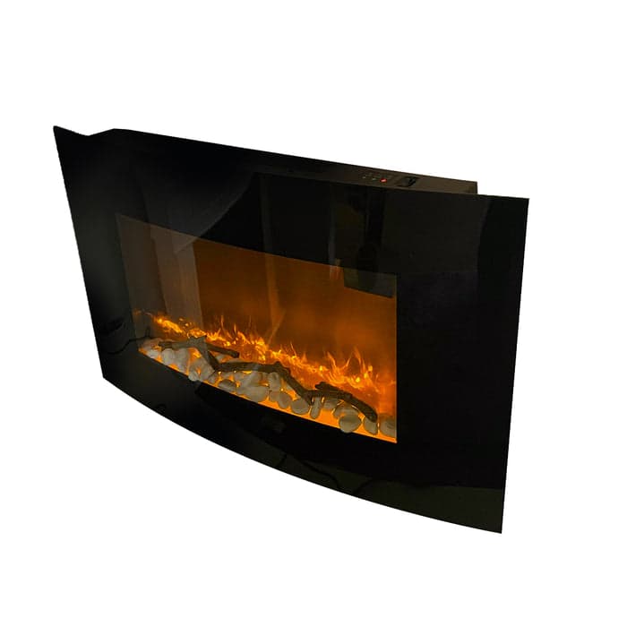Camino elettrico da parete ad incasso "San Diego" 1800 W arredamento Moderno in Caminetti elettrici Decor Space - Altamura, commercioVirtuoso.it