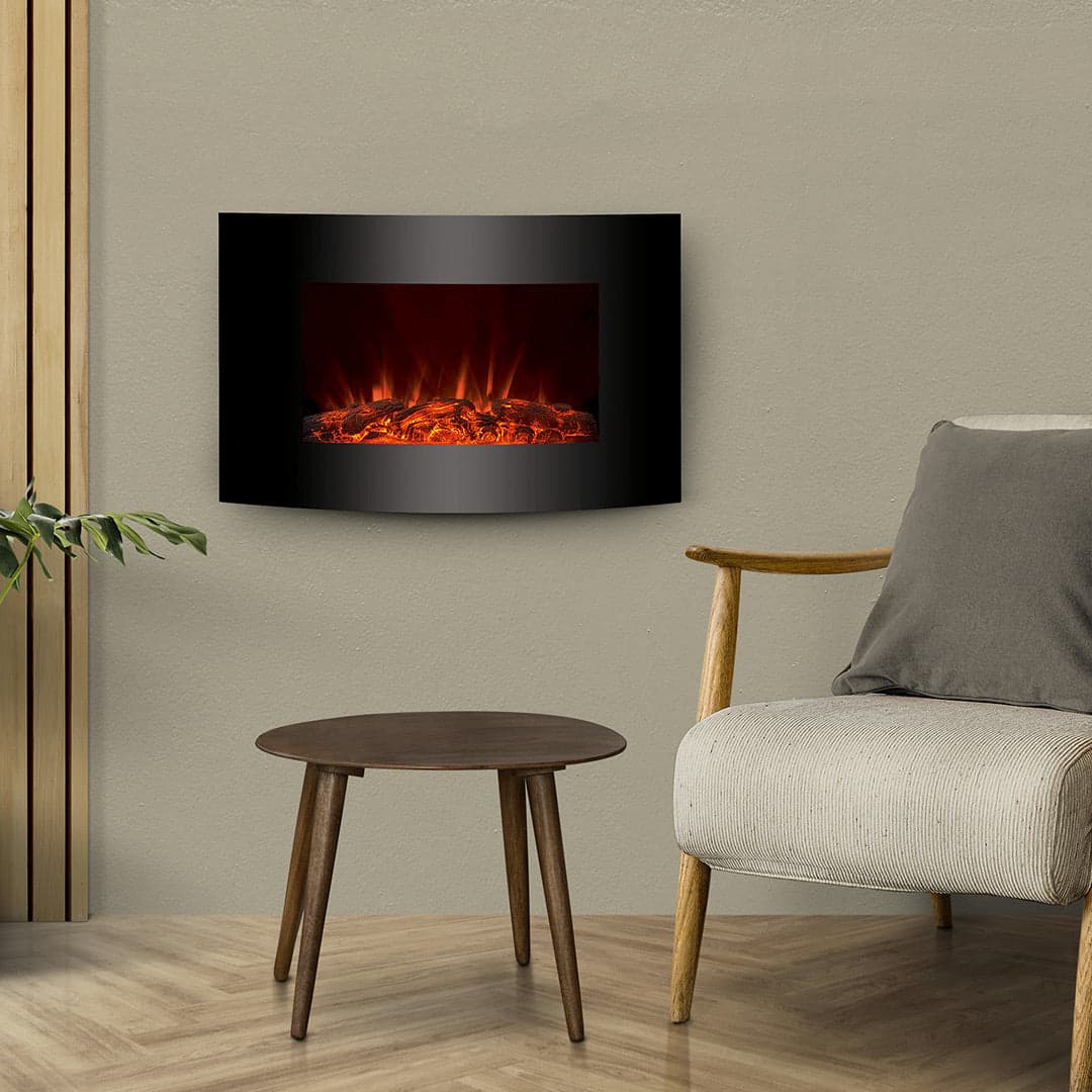Camino elettrico da parete ad incasso "San Diego" 1800 W arredamento Moderno in Caminetti elettrici Decor Space - Altamura, commercioVirtuoso.it
