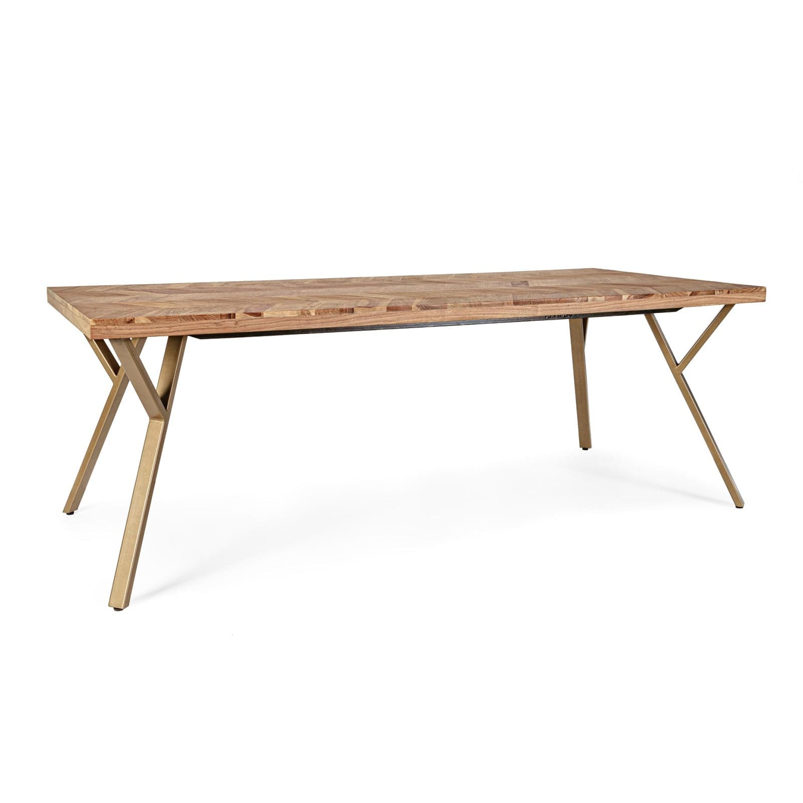 Tavolo Raida rettangolare, con gambe, in legno di acacia, stile moderno in Tavoli da sala da pranzo Decor Space - Altamura, commercioVirtuoso.it