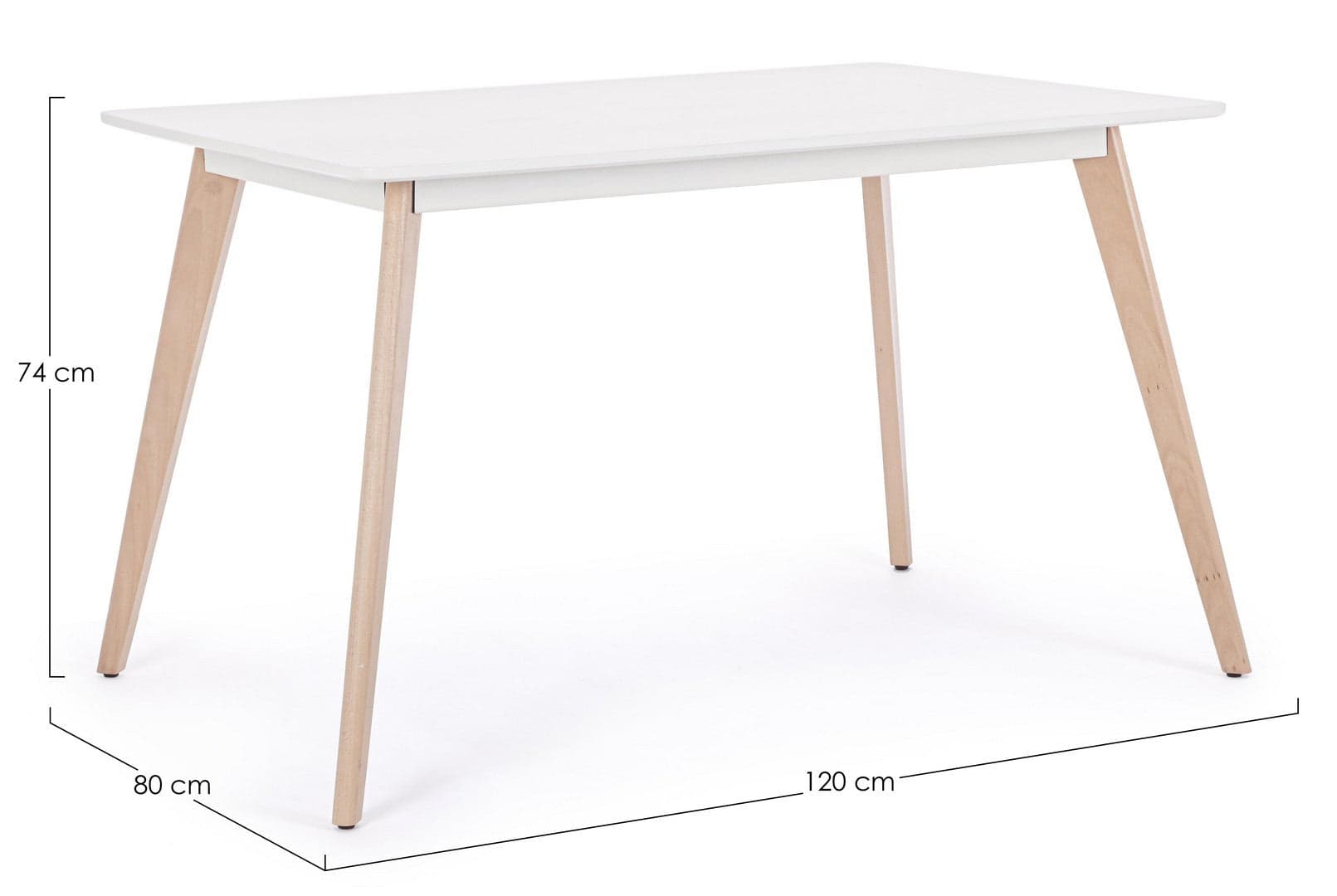 Tavolo Michelangelo con gambe in legno di faggio, piano in mdf opaco in Tavoli da sala da pranzo Decor Space - Altamura, commercioVirtuoso.it