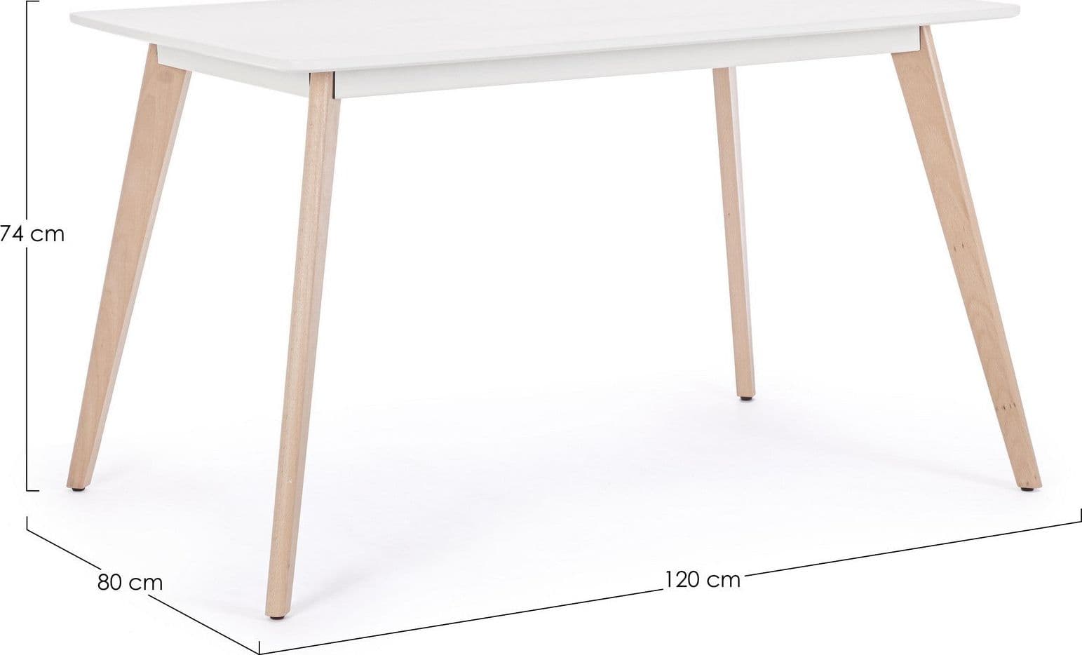 Tavolo Michelangelo con gambe in legno di faggio, piano in mdf opaco in Tavoli da sala da pranzo Decor Space - Altamura, commercioVirtuoso.it