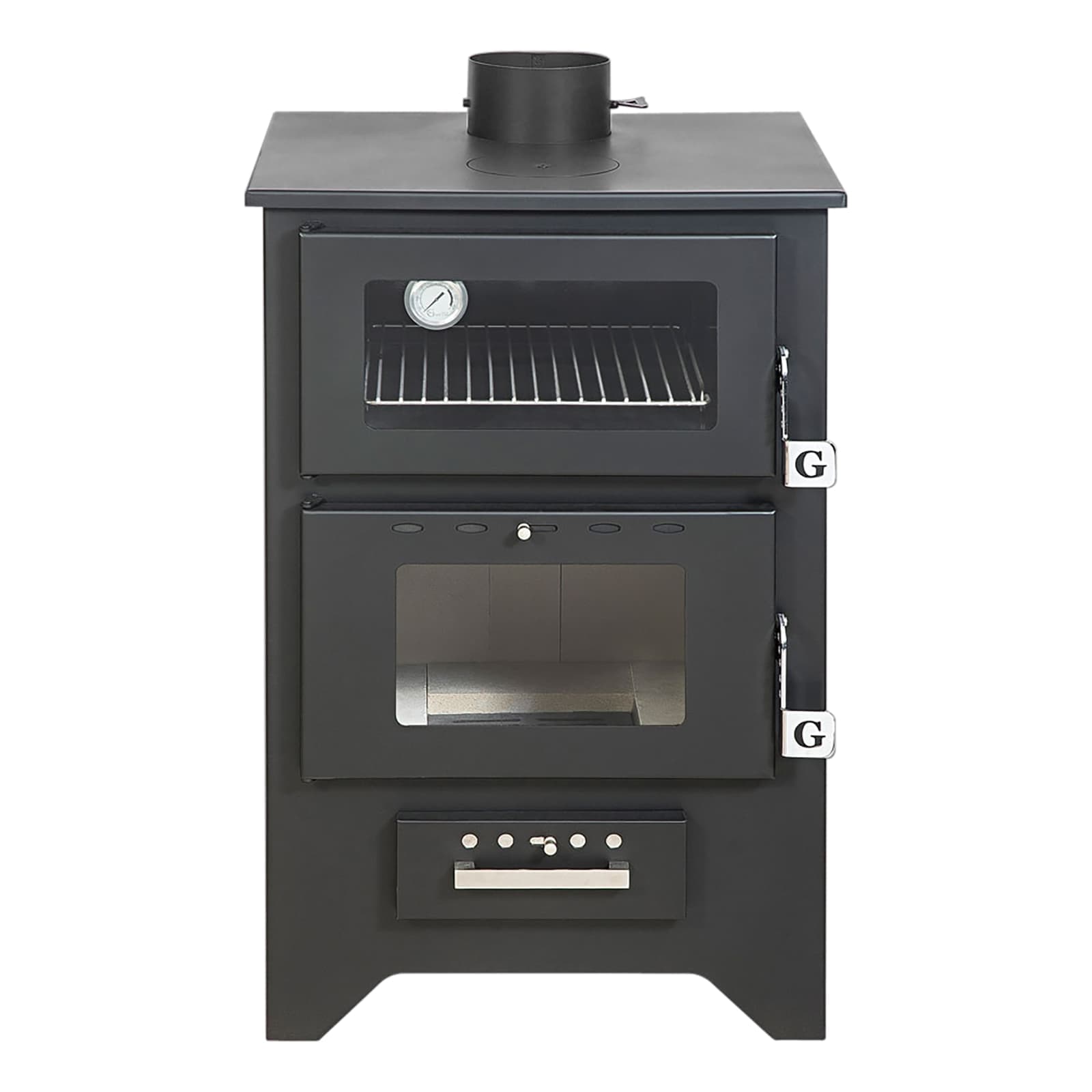 Stufa a legna "Apollo" 14,8 kw con forno in acciaio verniciato h 91 cm in Impianti di riscaldamento a combustibile solido Decor Space - Altamura, commercioVirtuoso.it