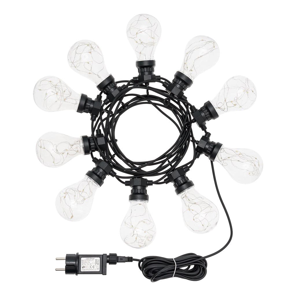 Catena luminosa Party con 10 lampadine a led decorazione per veranda e giardino Ø 67 mm in Catene luminose Decor Space - Altamura, commercioVirtuoso.it