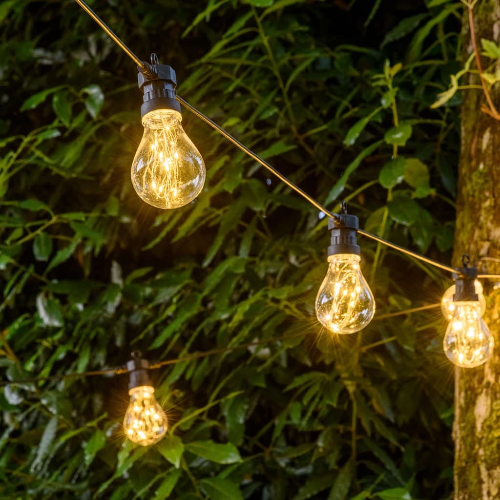 Catena luminosa Party con 10 lampadine a led decorazione per veranda e giardino Ø 67 mm in Catene luminose Decor Space - Altamura, commercioVirtuoso.it