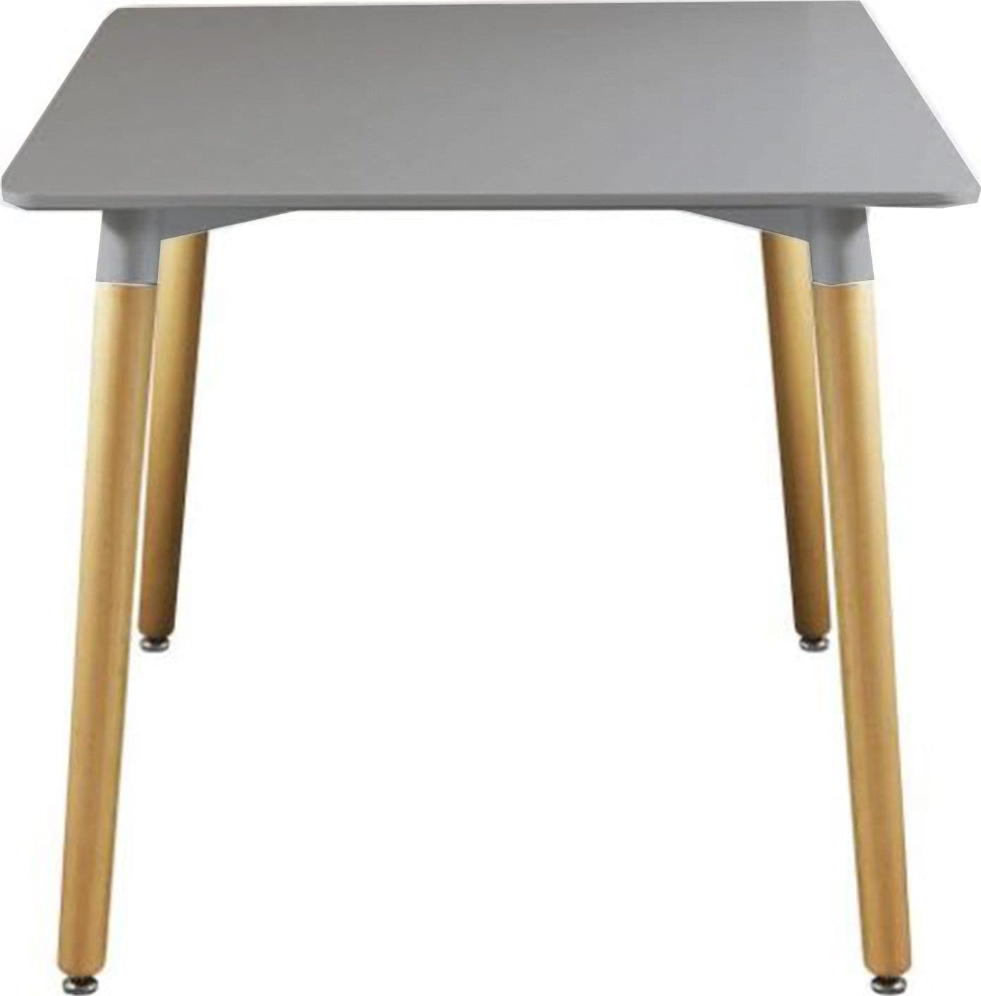 Tavolo moderno "Lione" 80 x 80 cm in legno Grigio con piedi naturali in Tavoli da sala da pranzo Decor Space - Altamura, commercioVirtuoso.it