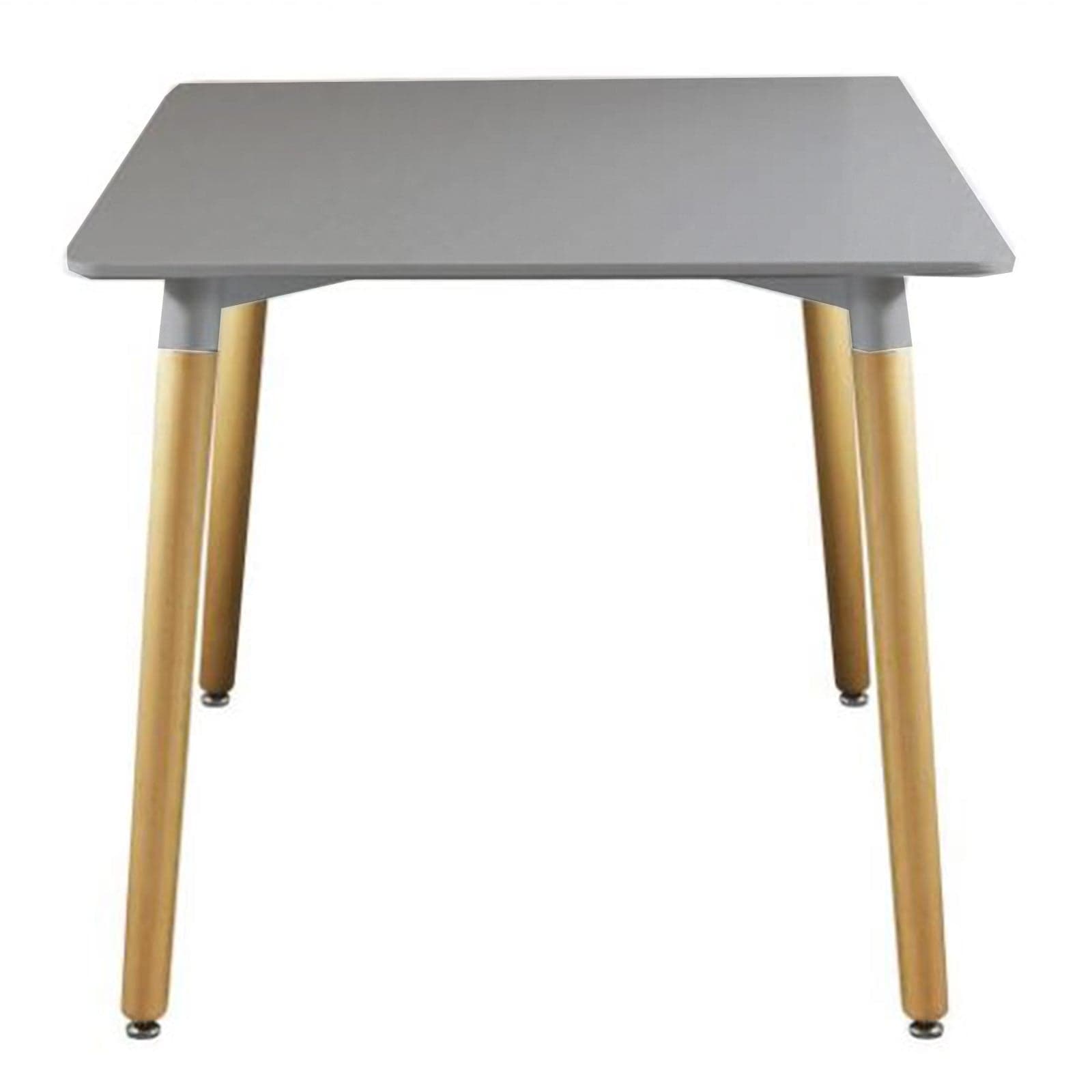 Tavolo moderno "Lione" 80 x 80 cm in legno Grigio con piedi naturali in Tavoli da sala da pranzo Decor Space - Altamura, commercioVirtuoso.it