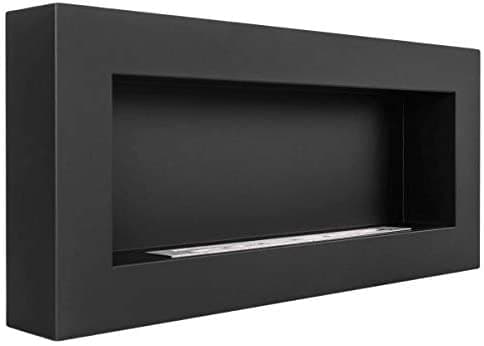 Camino a Bioetanolo da parete "Siena" in Acciaio da 2,5 Kw arredamento Moderno 90 cm in Caminetti gel ed etanolo Decor Space - Altamura, commercioVirtuoso.it